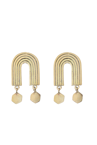 Tribal rainbow drop earrings