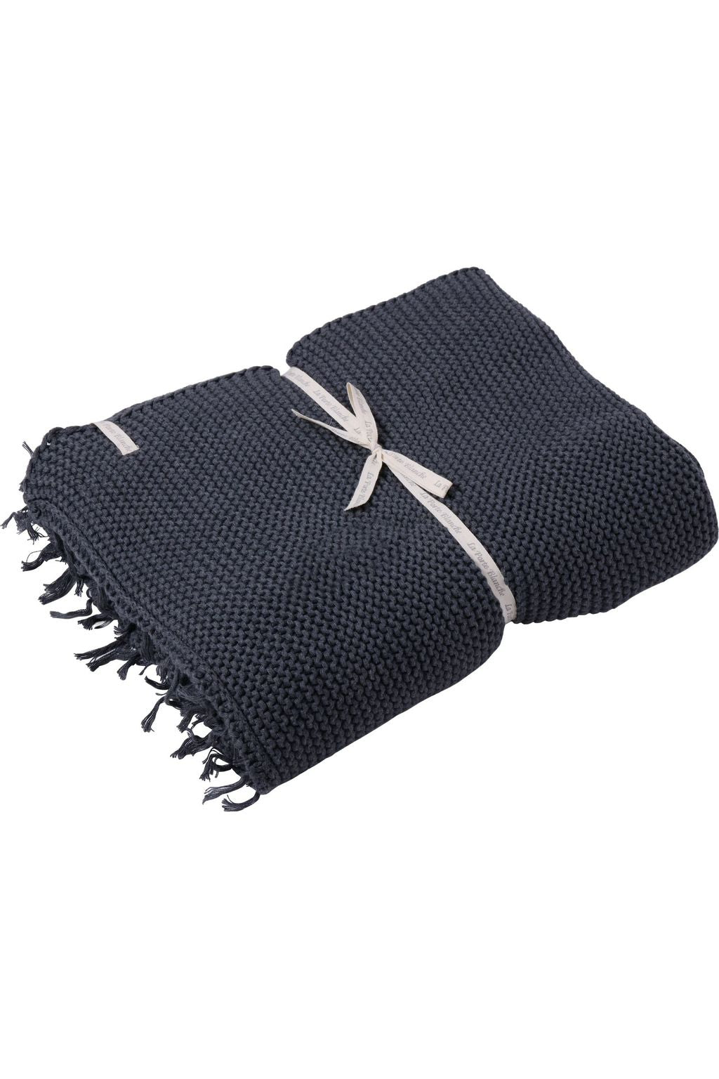 Cotton knit throw