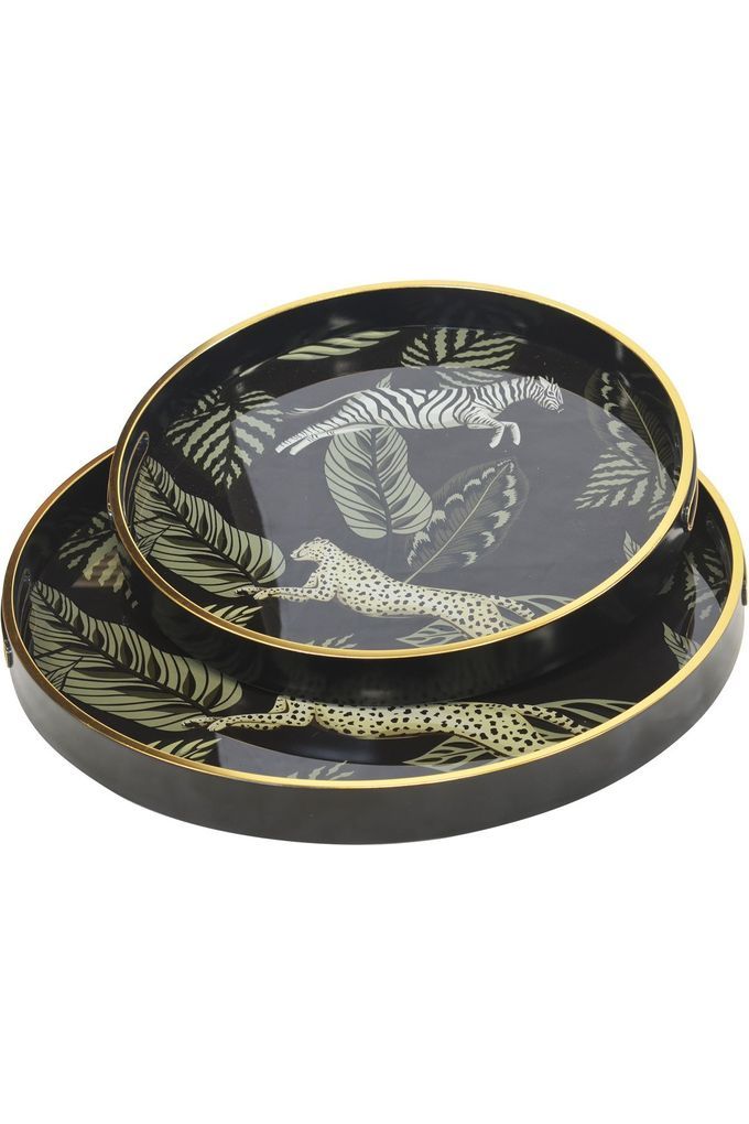 Glass Trays - Palm Trees