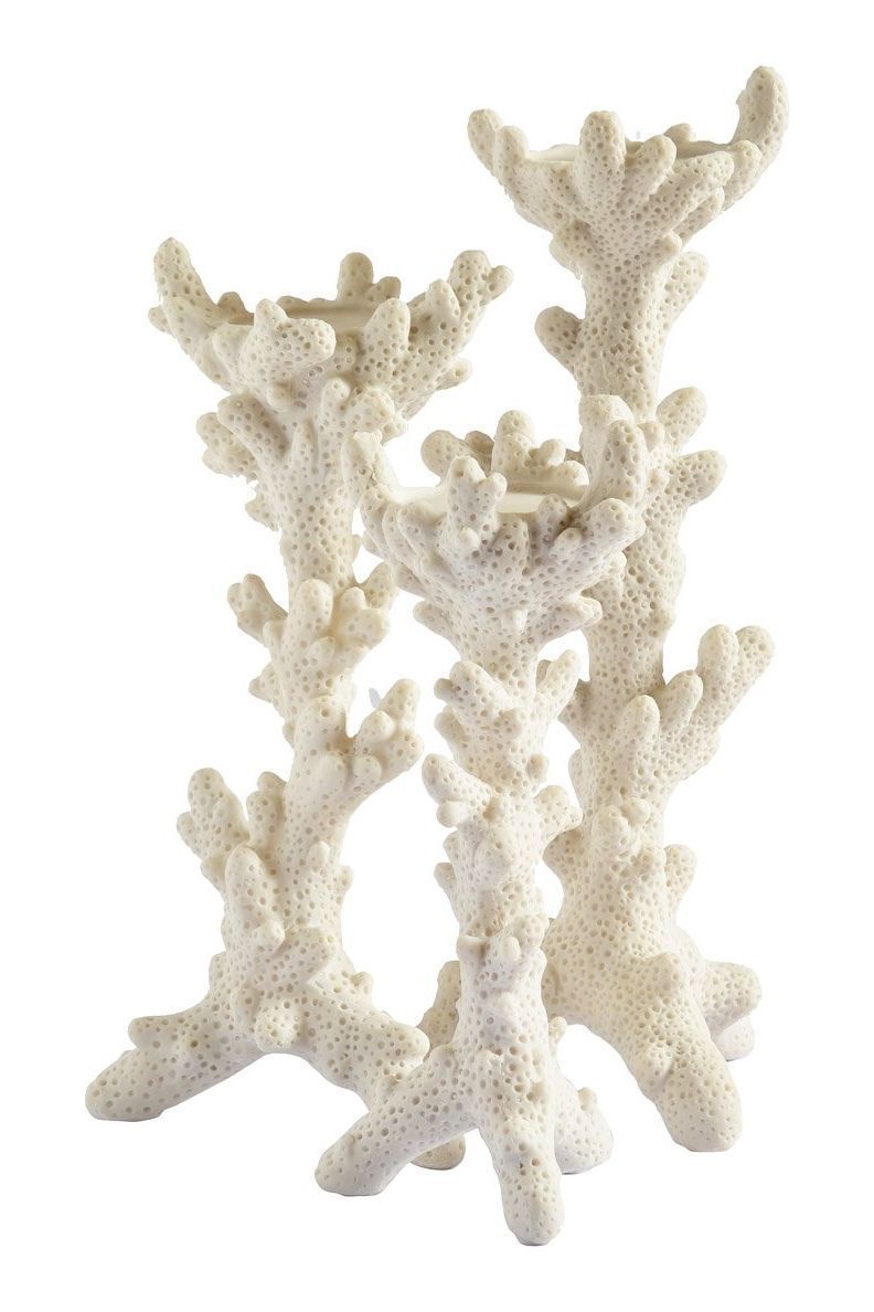 Coral Candle Holder Set