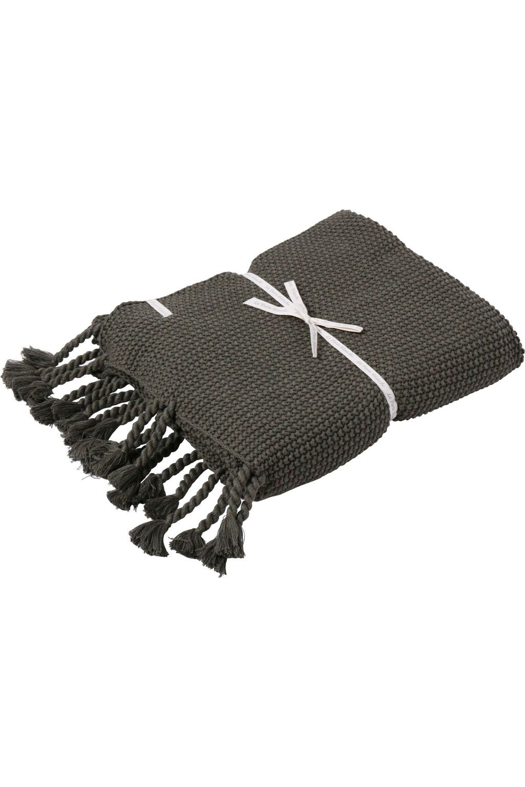 Cotton knit throw