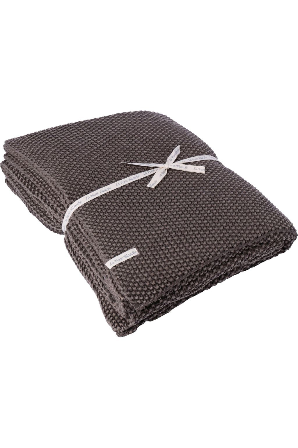 Cotton knit throw