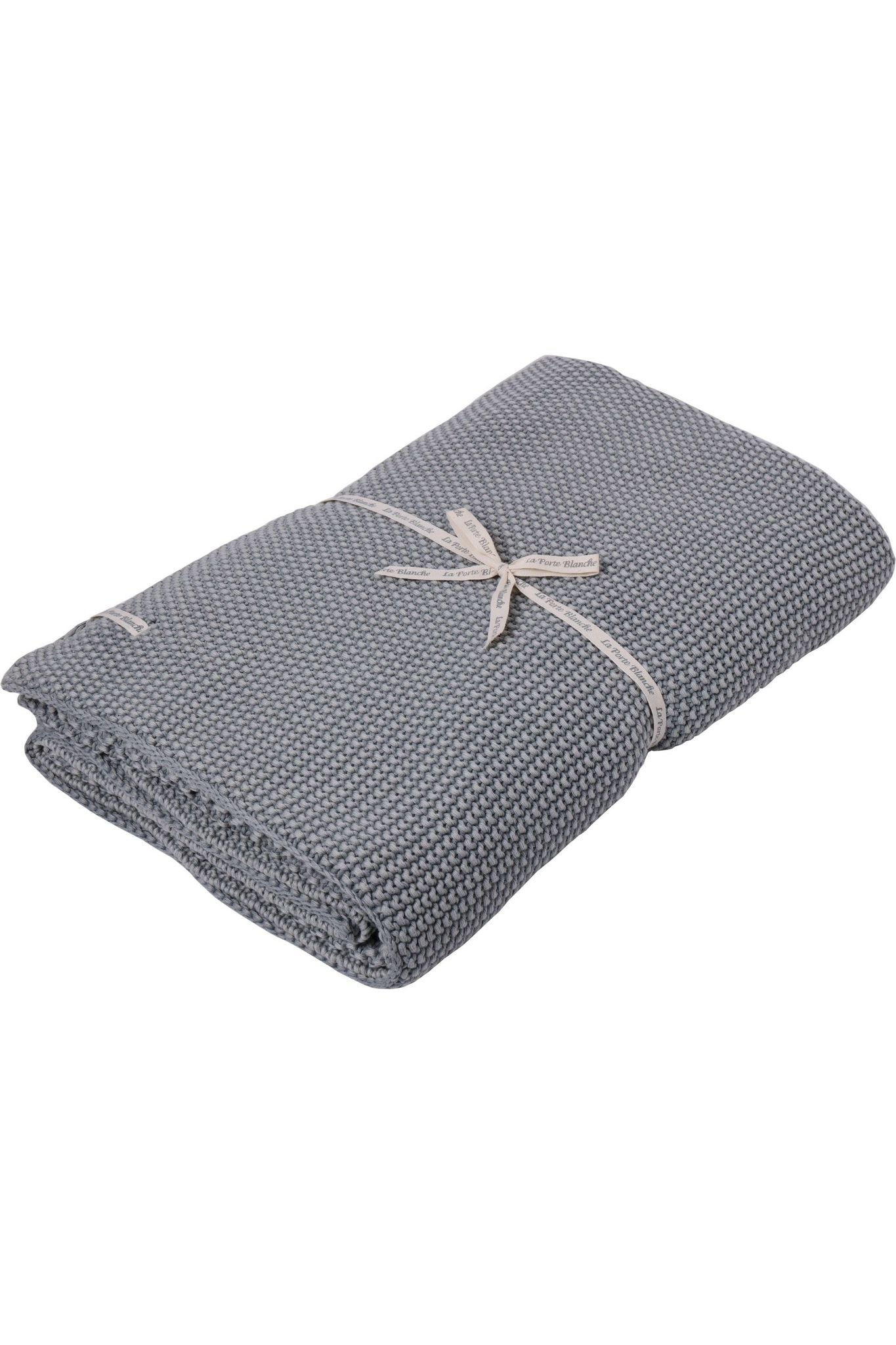 Cotton knit throw