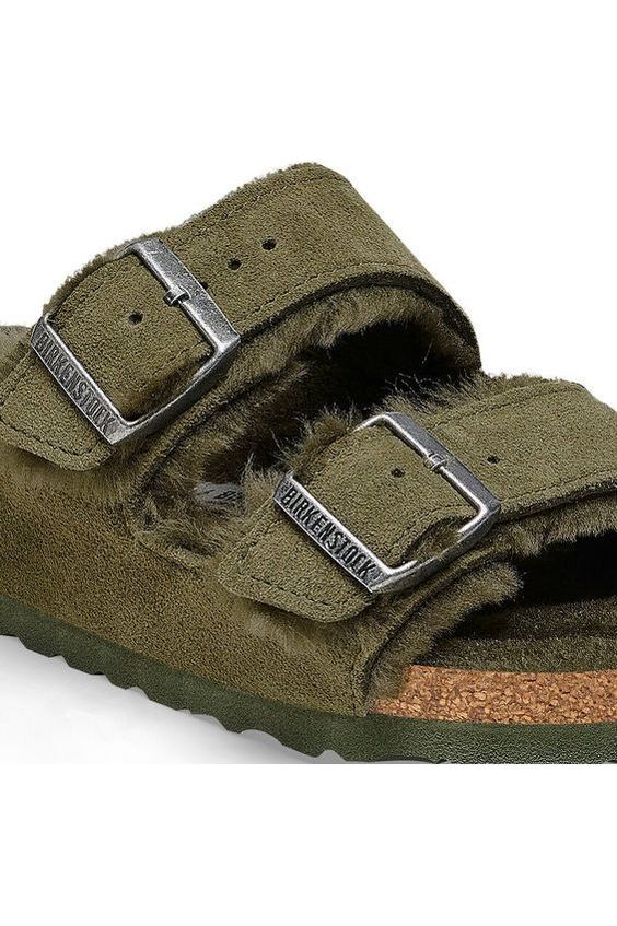Birkenstock Arizona Shearling - Thyme