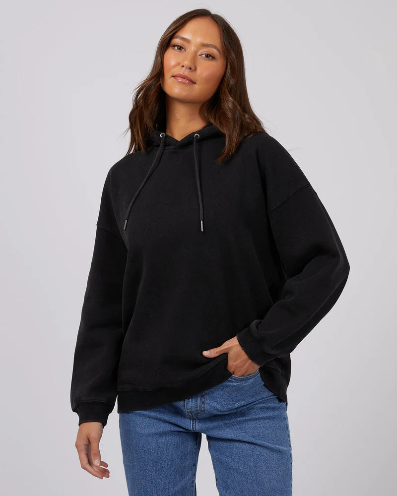 Oversized Hoody -  Washed Black