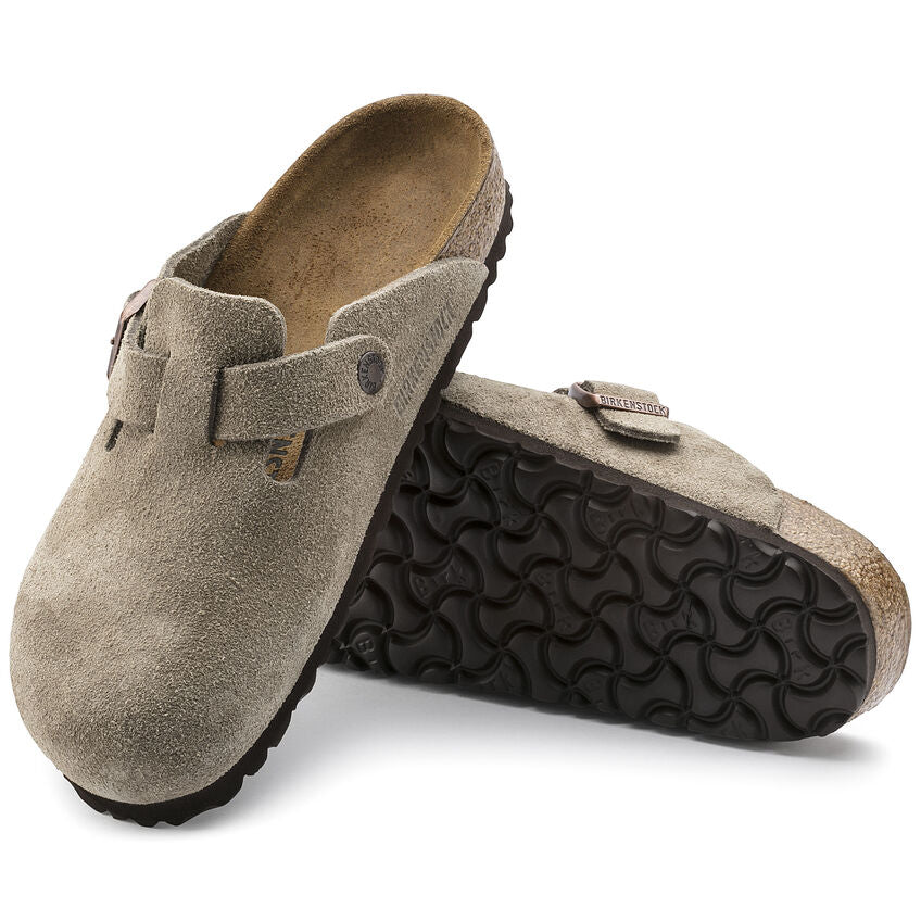 Birkenstock Boston Suede Clog - Taupe