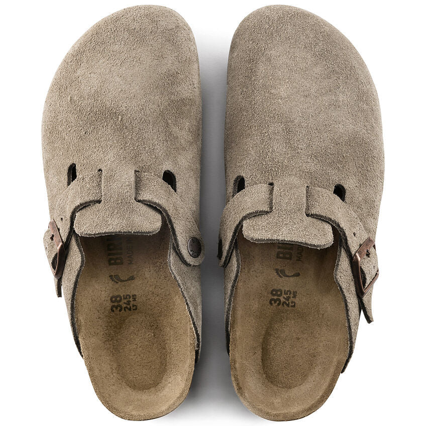 Birkenstock Boston Suede Clog - Taupe