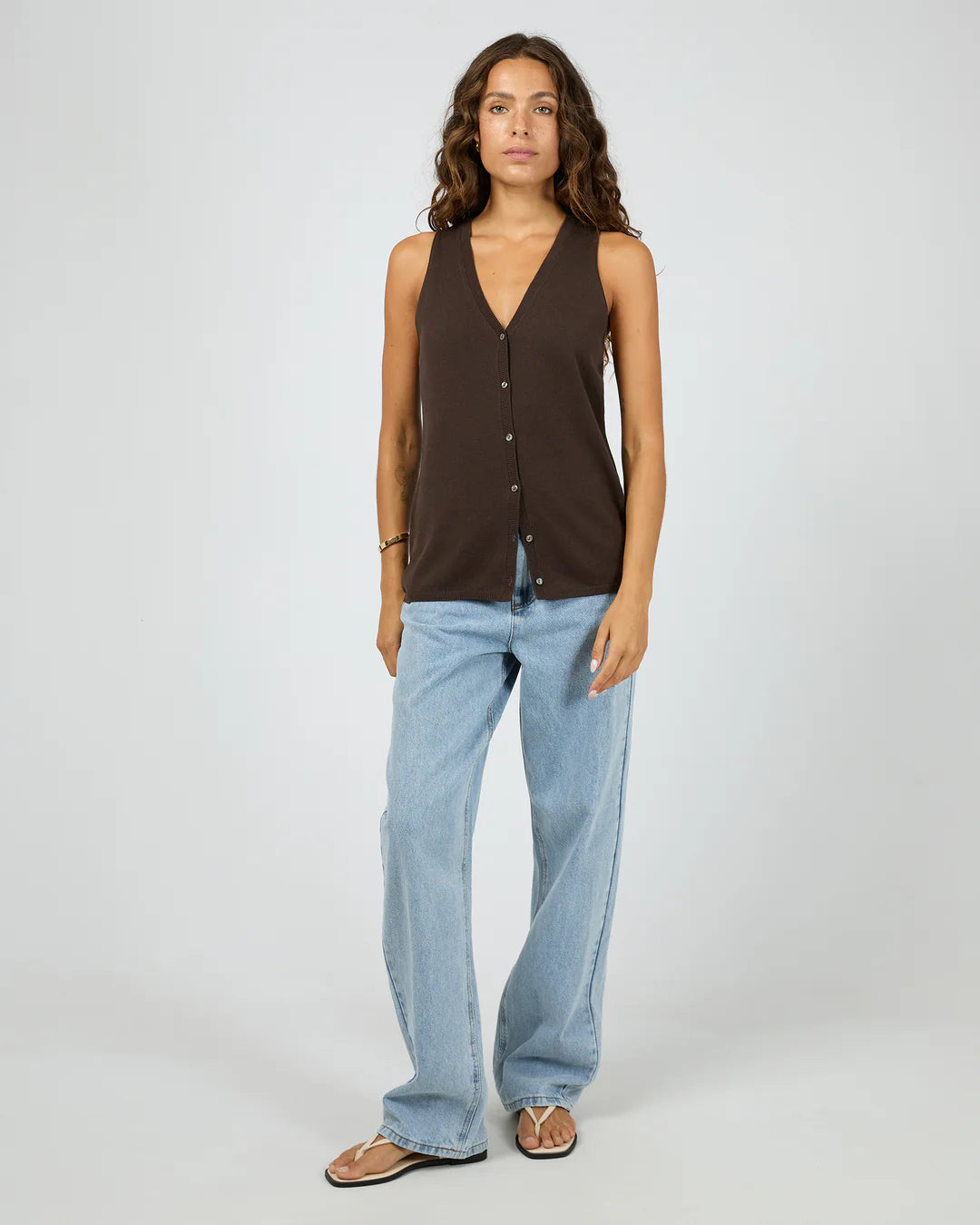 Ellis Vest Top - Chocolate