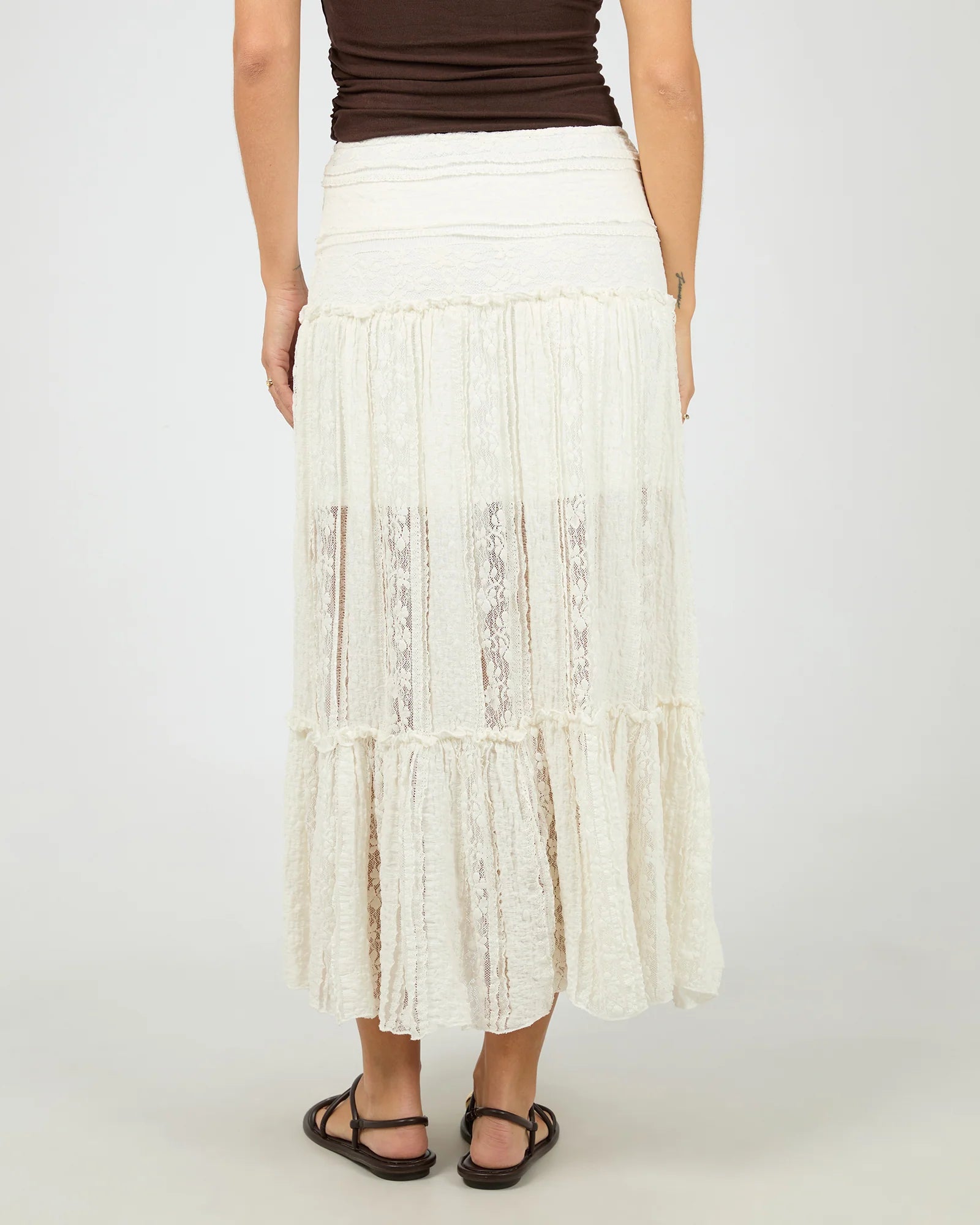 Jessie Maxi Skirt - Vintage White