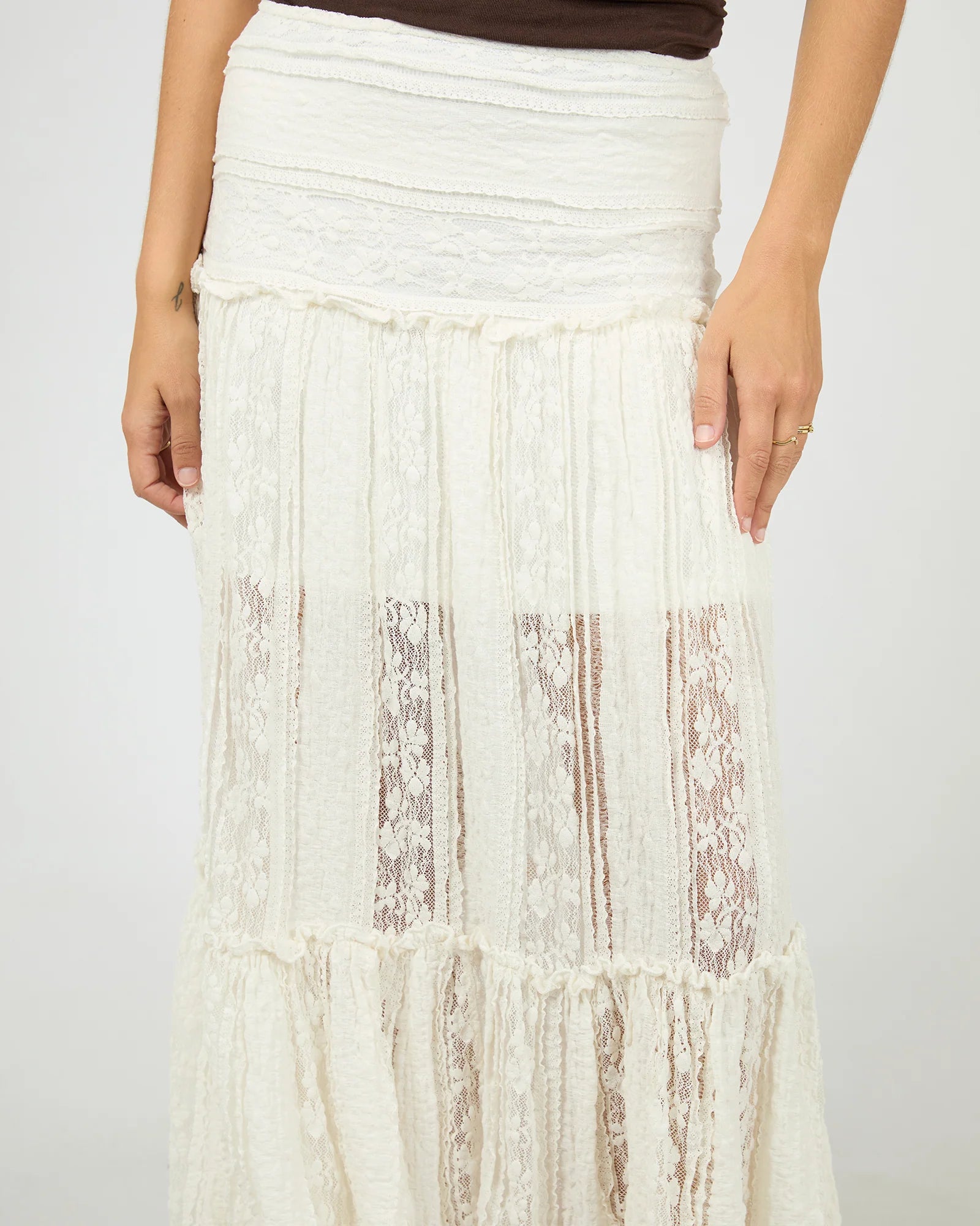 Jessie Maxi Skirt - Vintage White