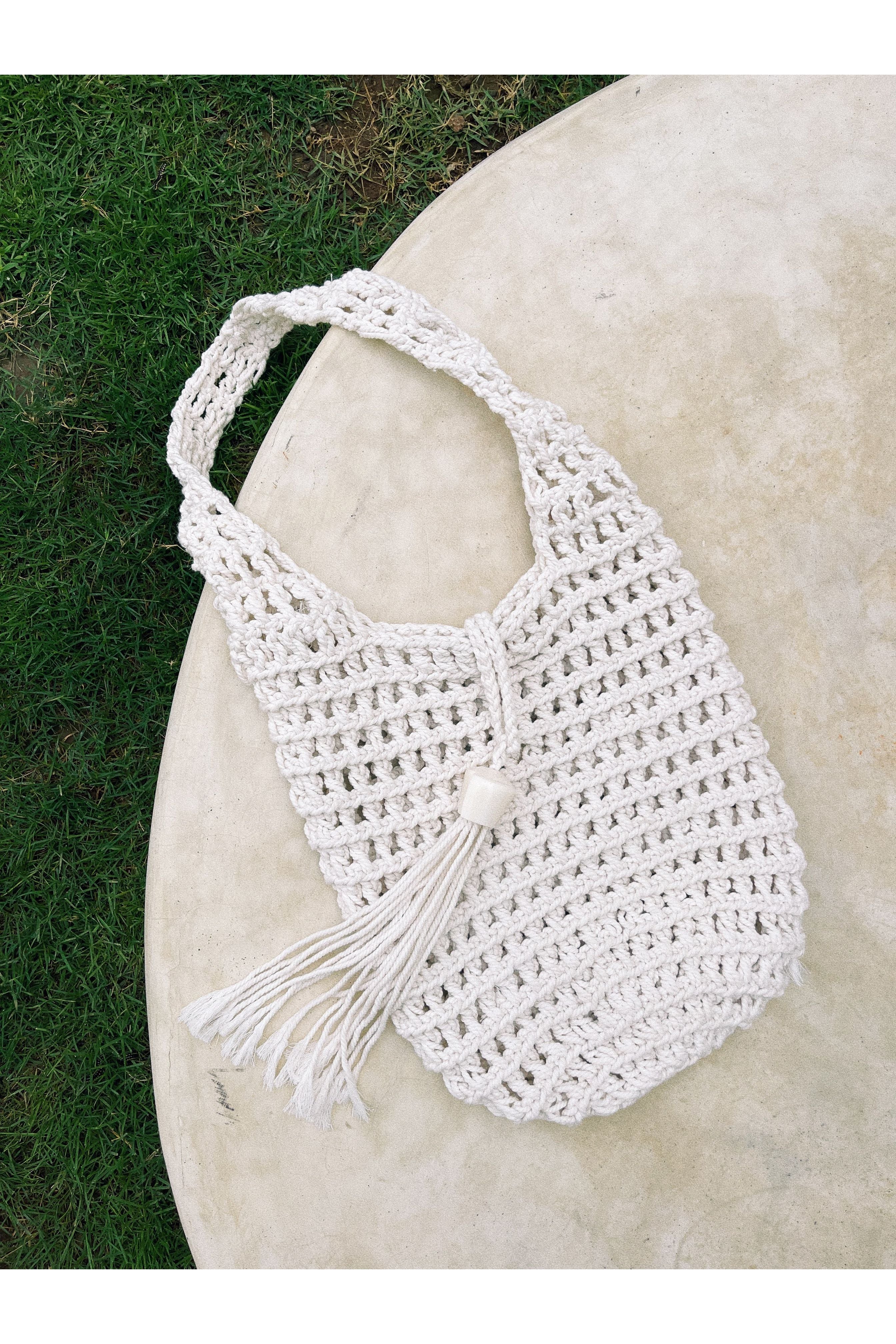 Sienna - Macrame Bag with Shell