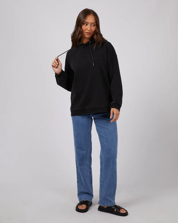 Oversized Hoody -  Washed Black