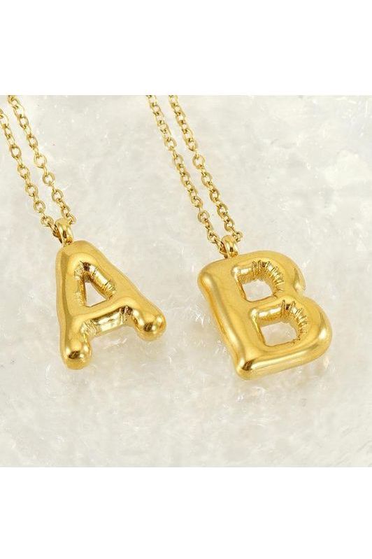 Bubble Initial Necklace