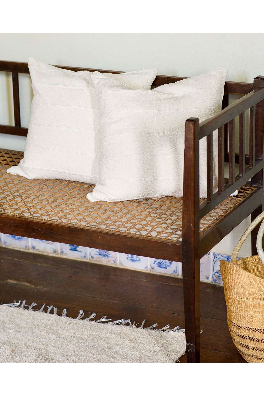 Stripe cushion cover - natural