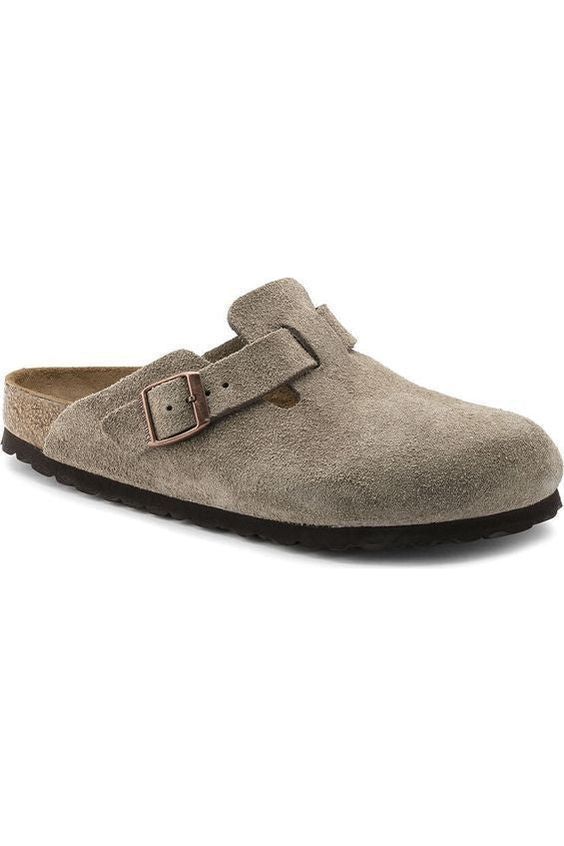 Birkenstock Boston Suede Clog - Taupe