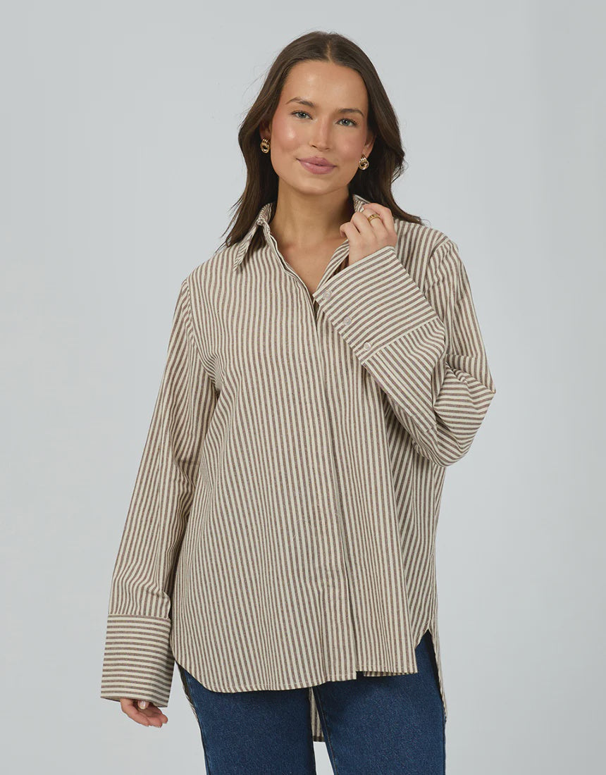 Sunday Long Sleeve Shirt - Chocolate