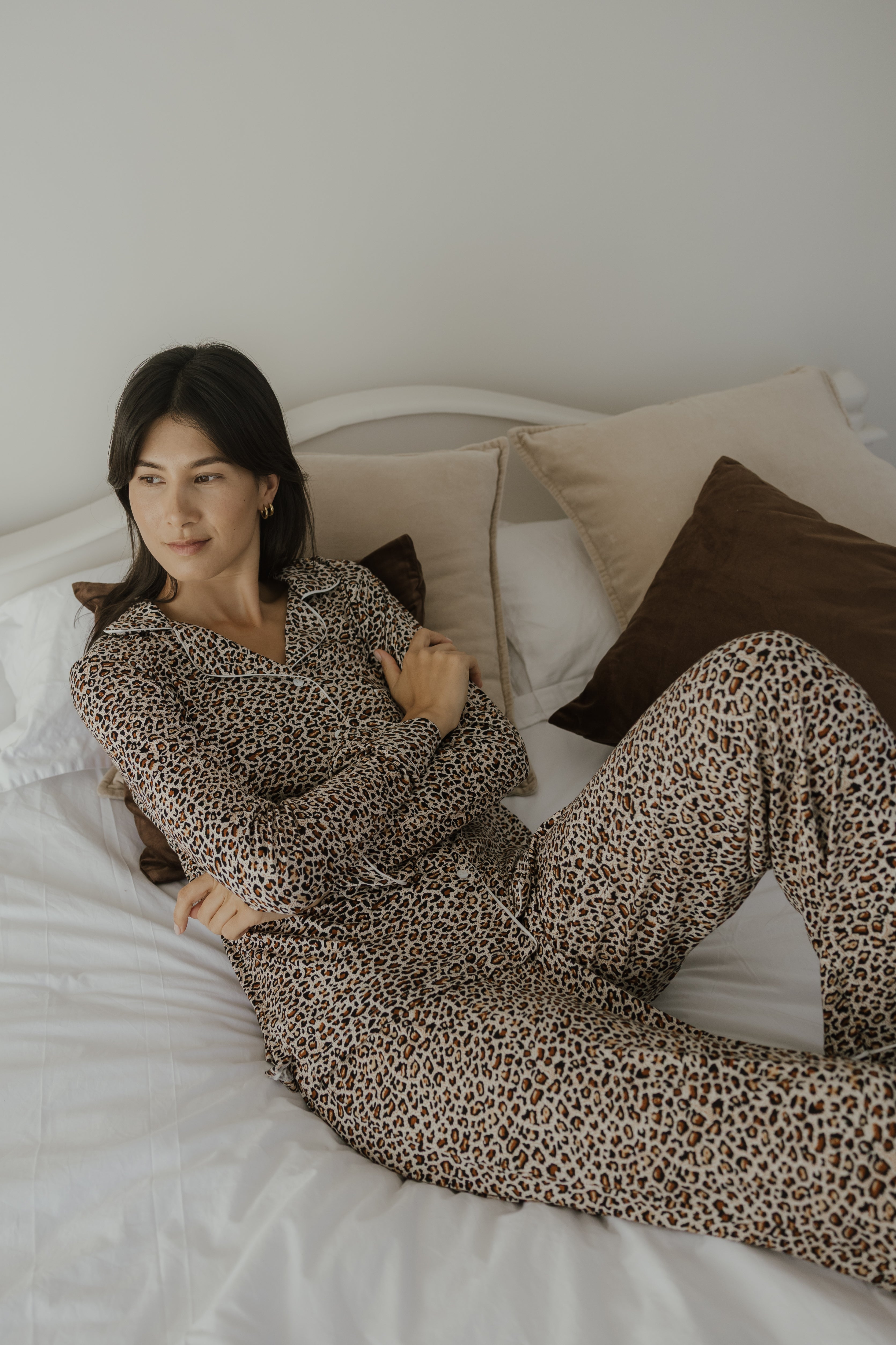 Long Sleeve PJ Set - Leopard