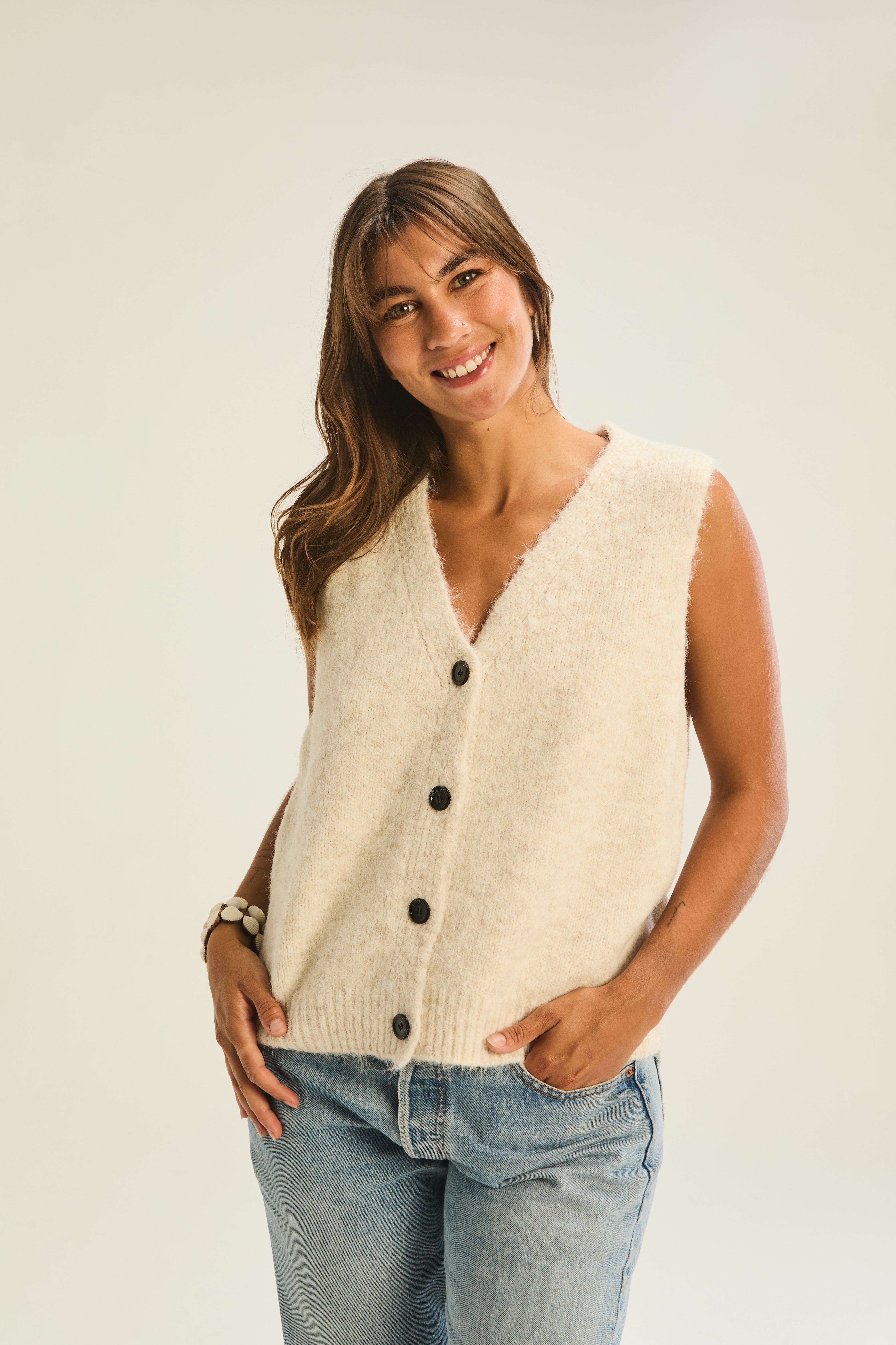 Ravello Waistcoat - Oat