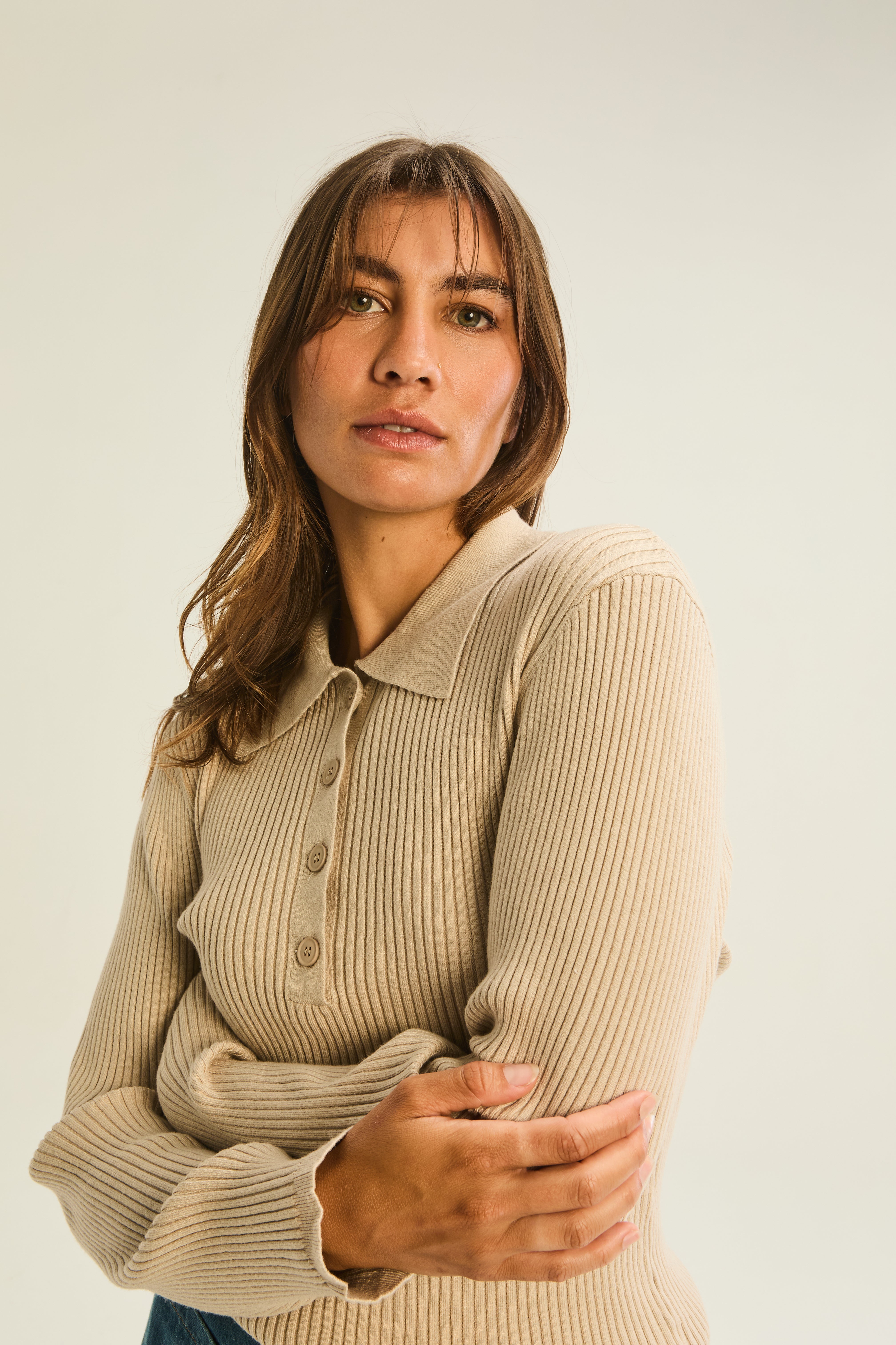 Antibes Rib Collar Knit