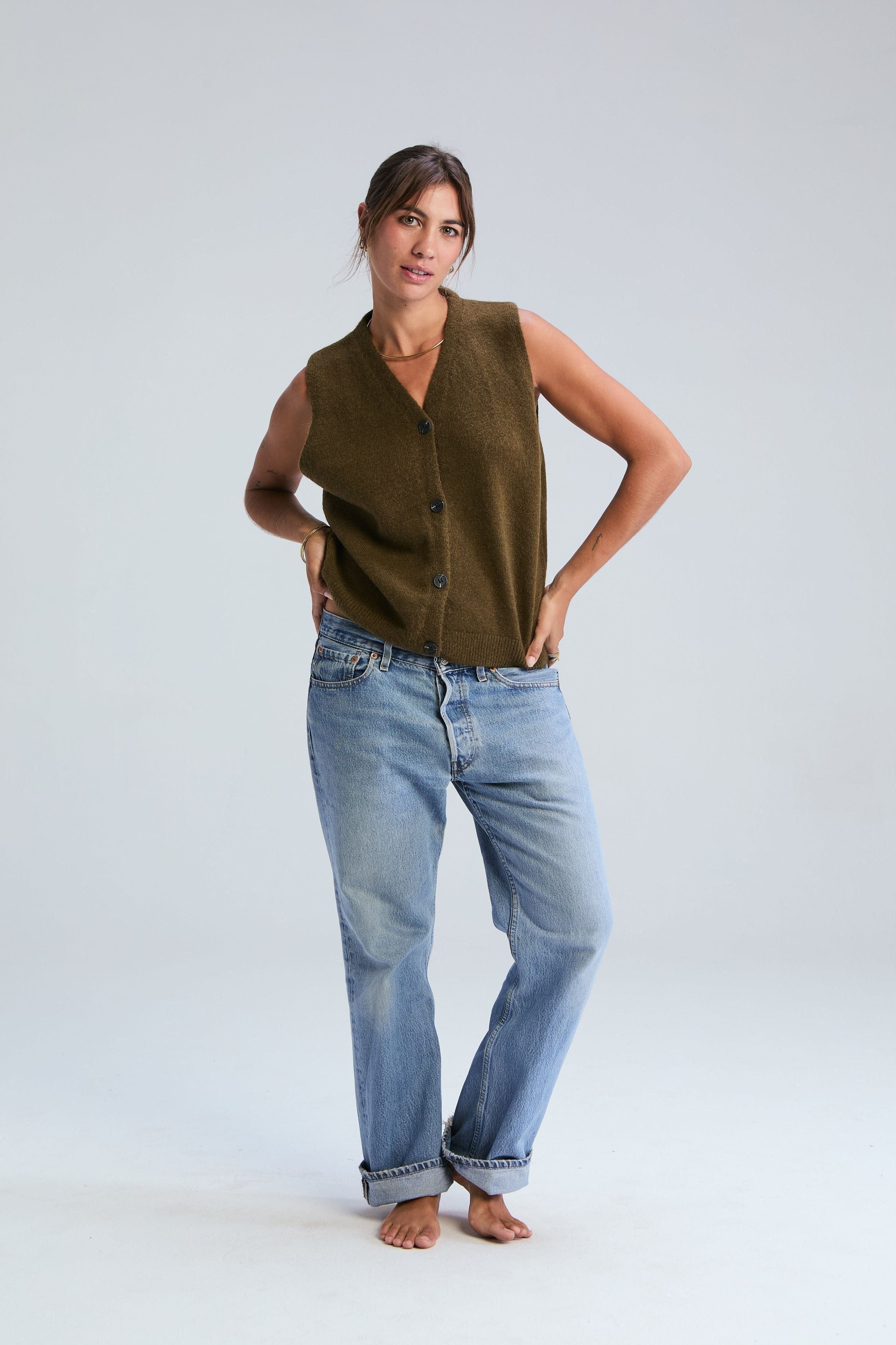 Ravello Waistcoat - Moss green