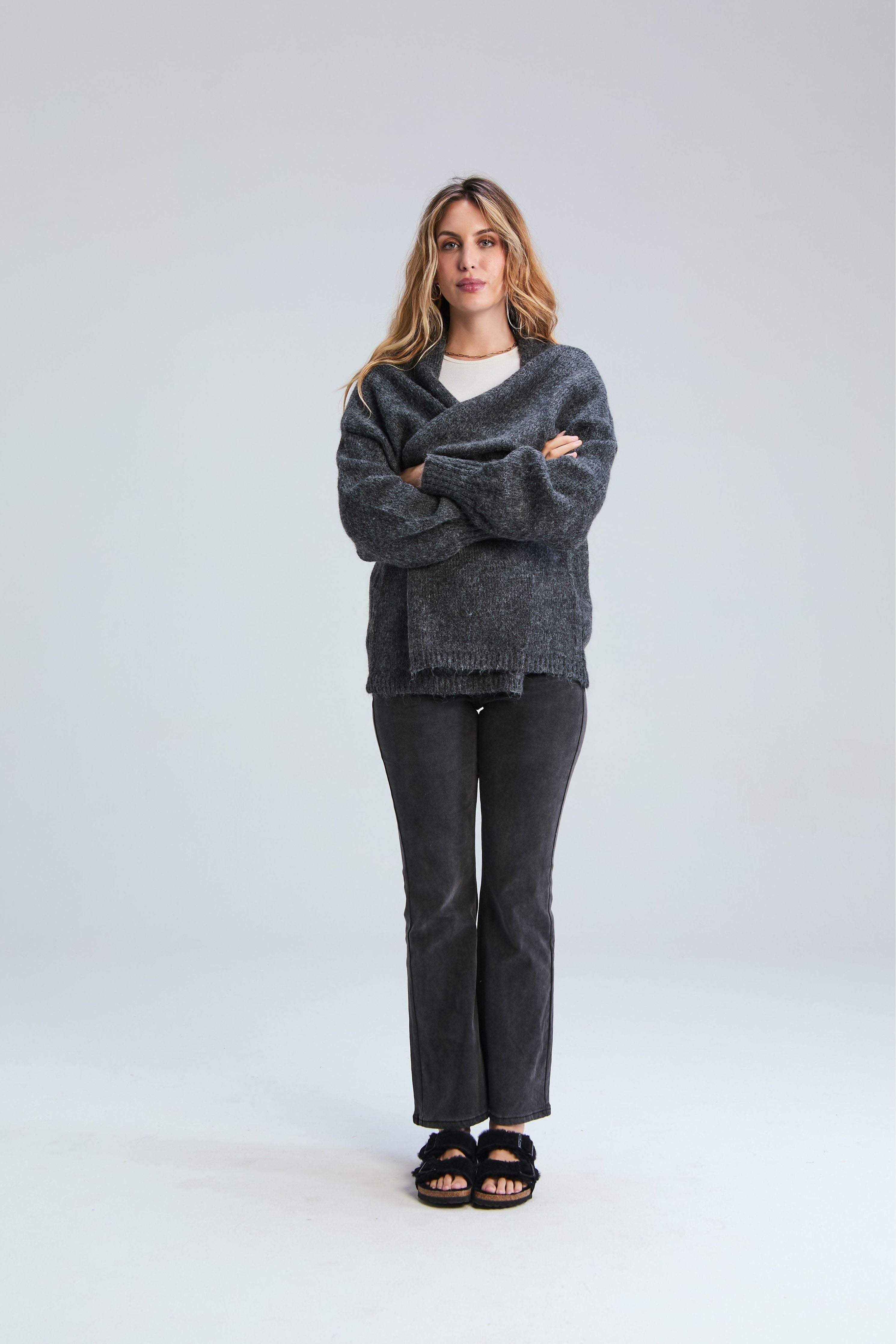 Oli Knit Cardi - Storm Grey