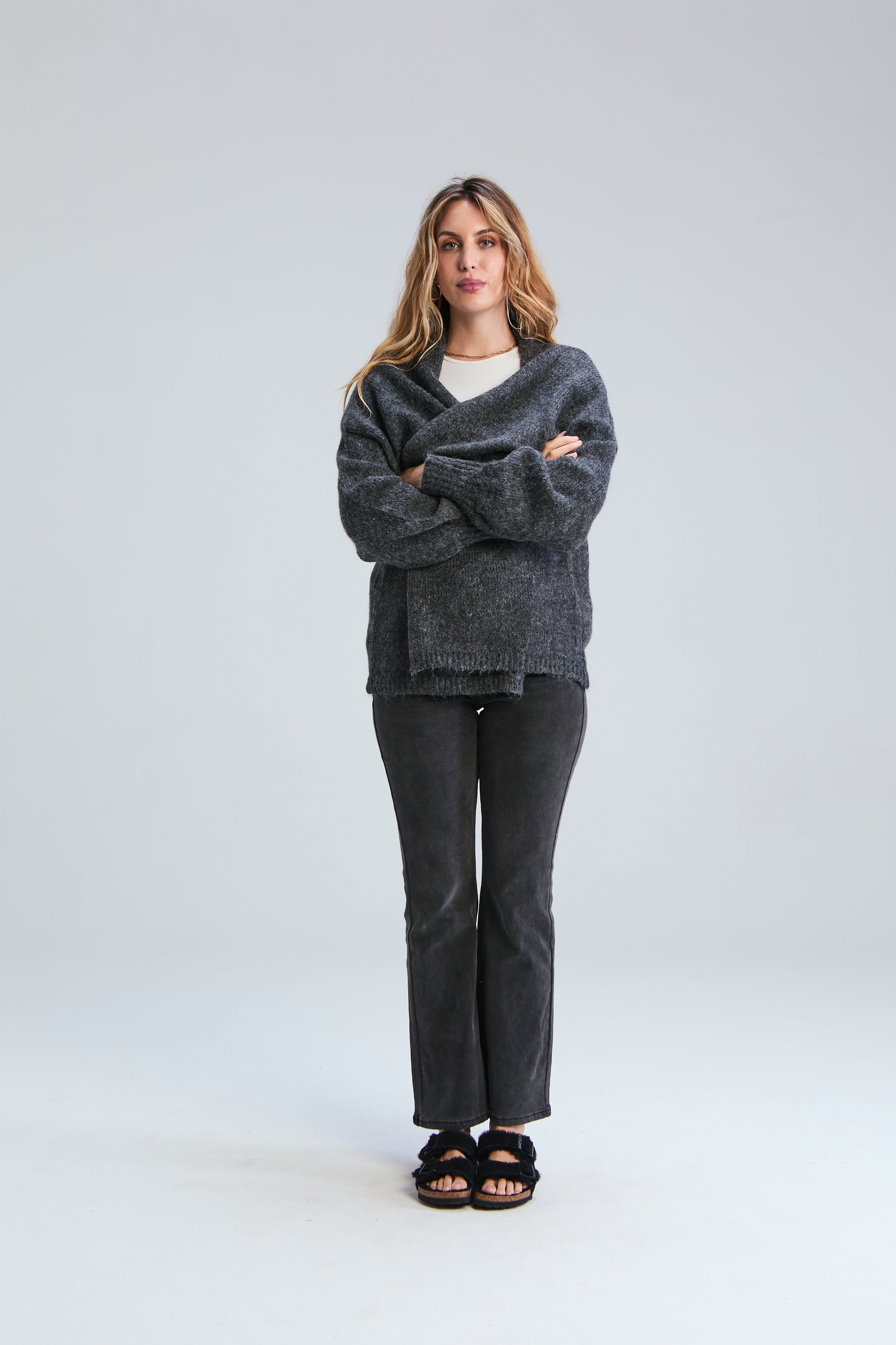 Oli Knit Cardi - Storm Grey