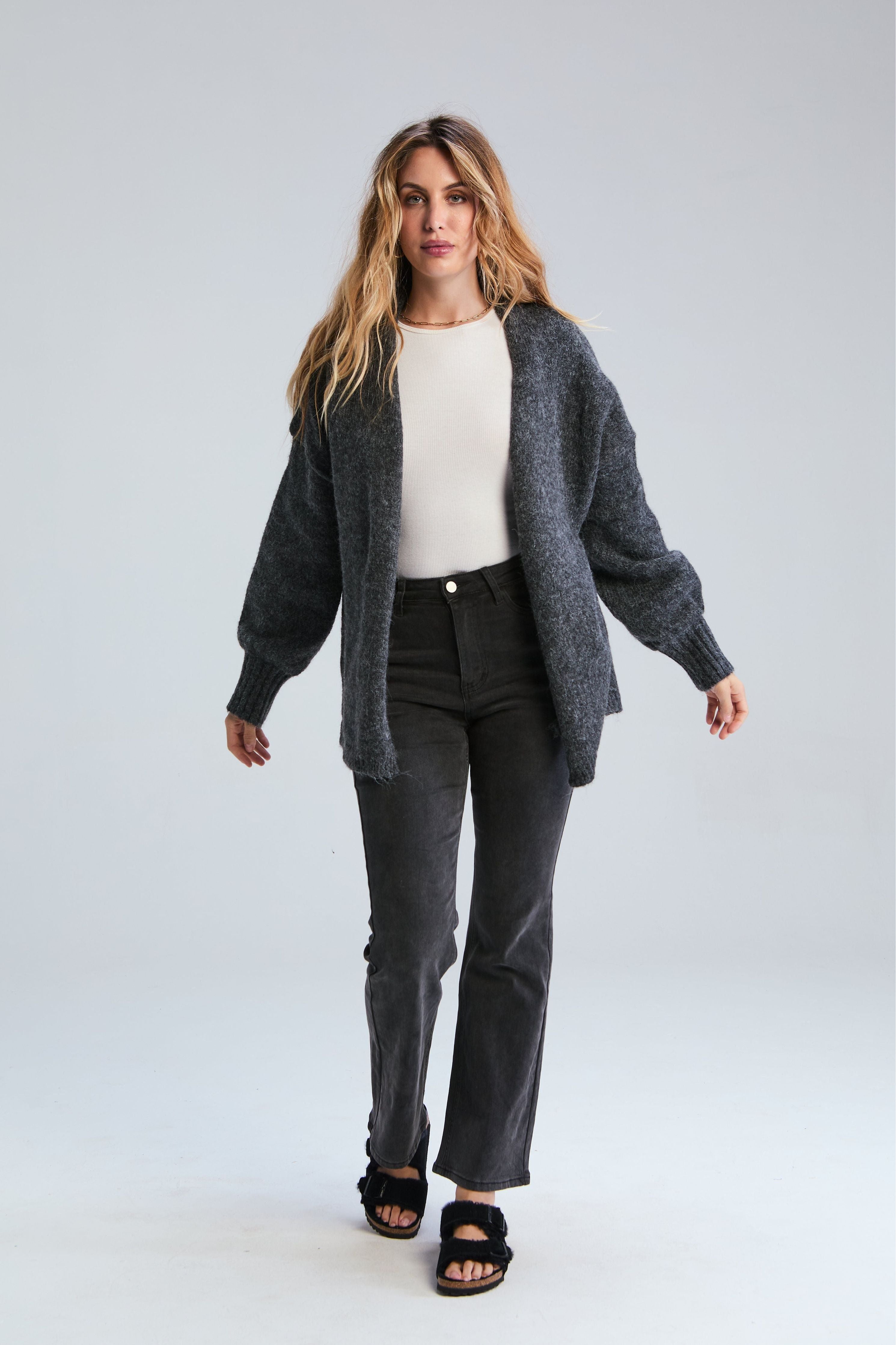 Oli Knit Cardi - Storm Grey