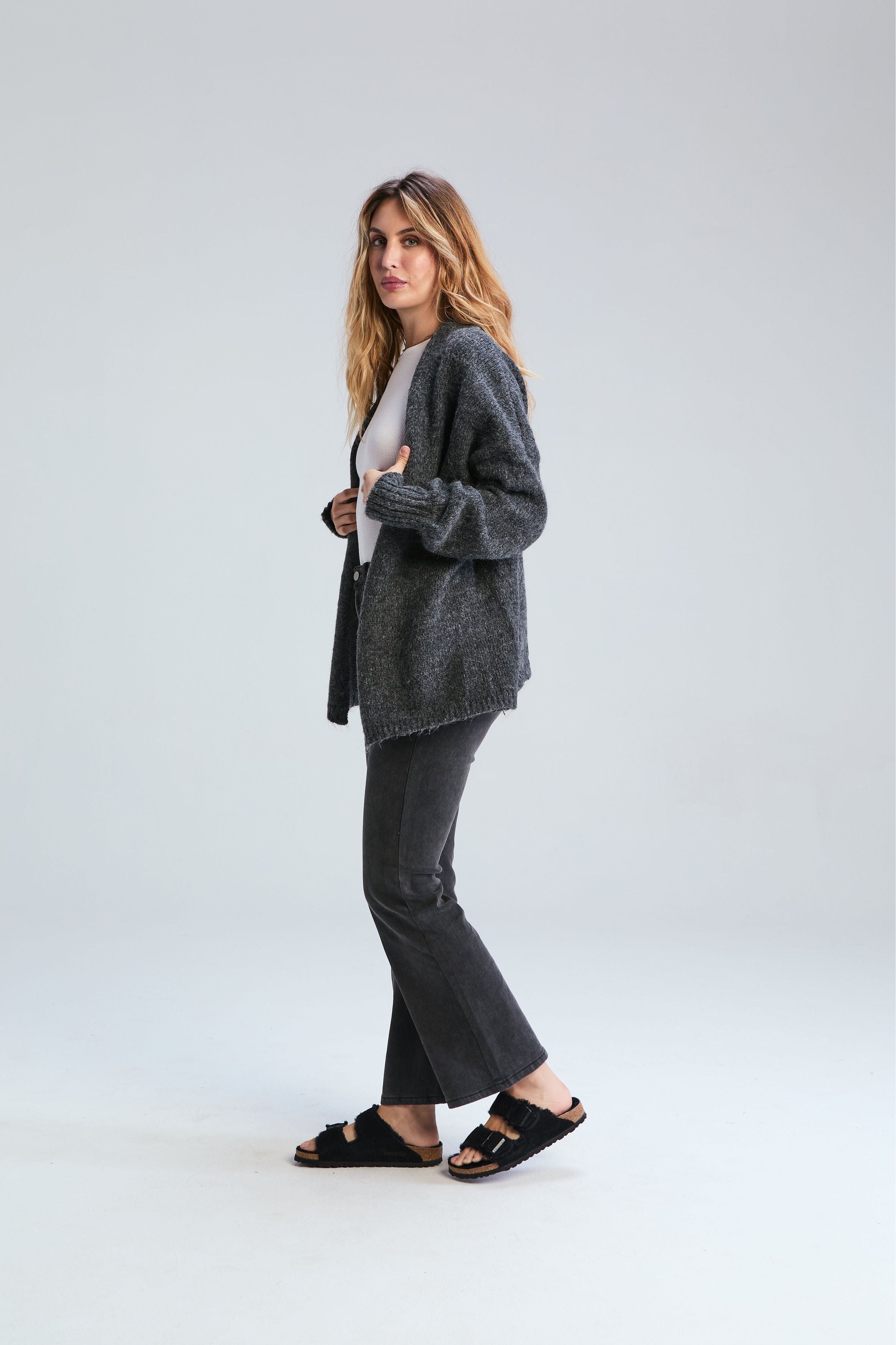 Oli Knit Cardi - Storm Grey