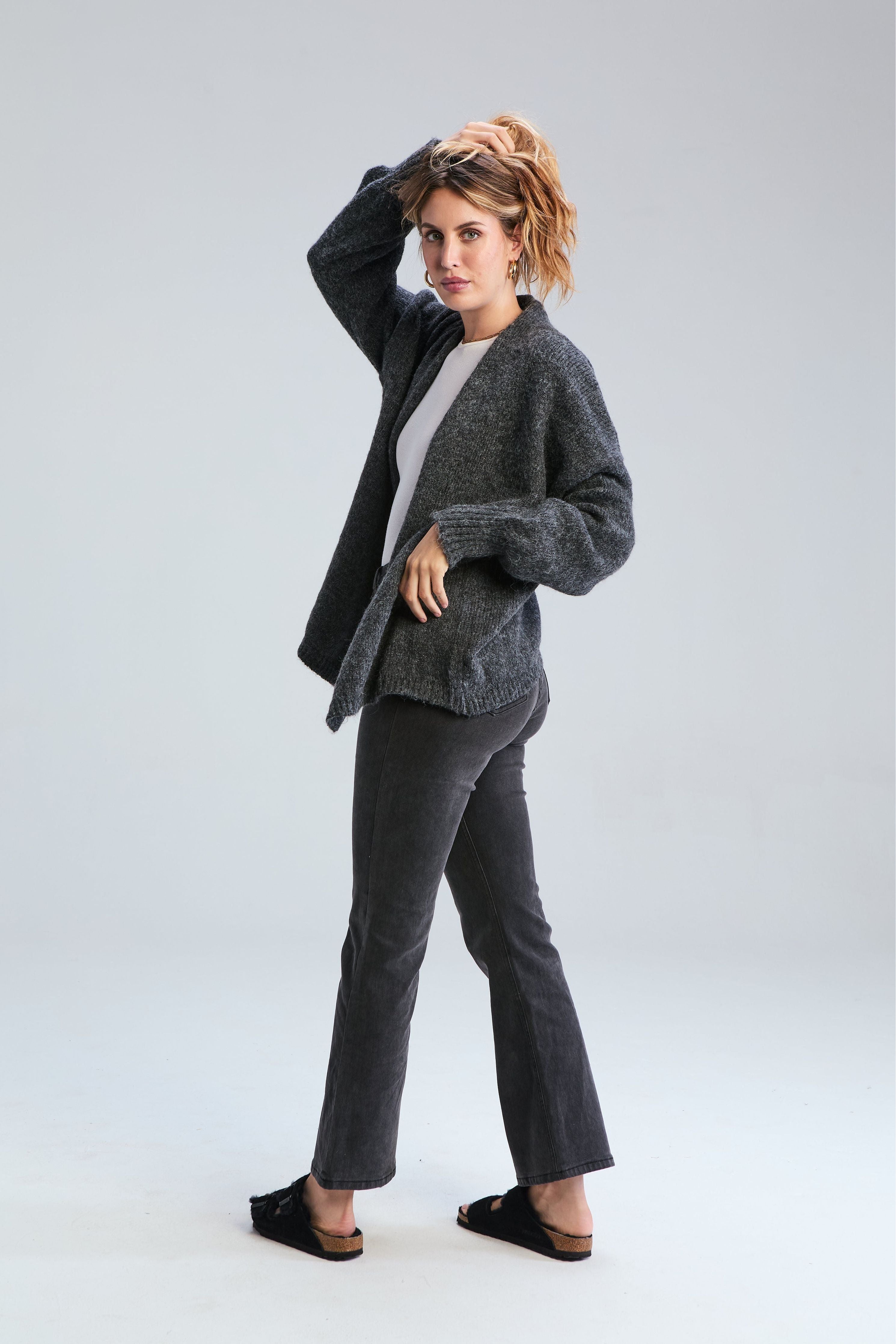 Oli Knit Cardi - Storm Grey