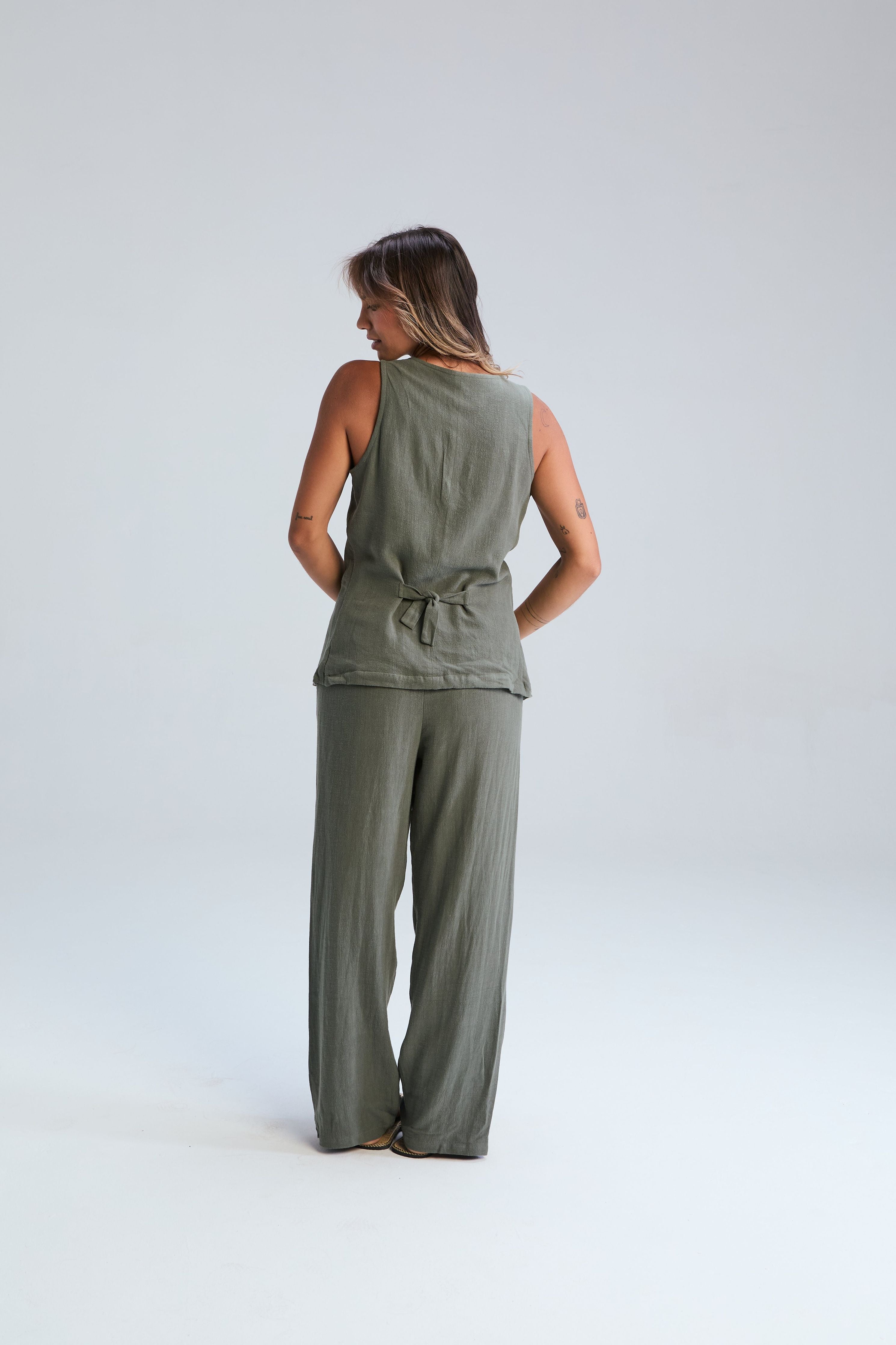 Corfu Pants - Moss green