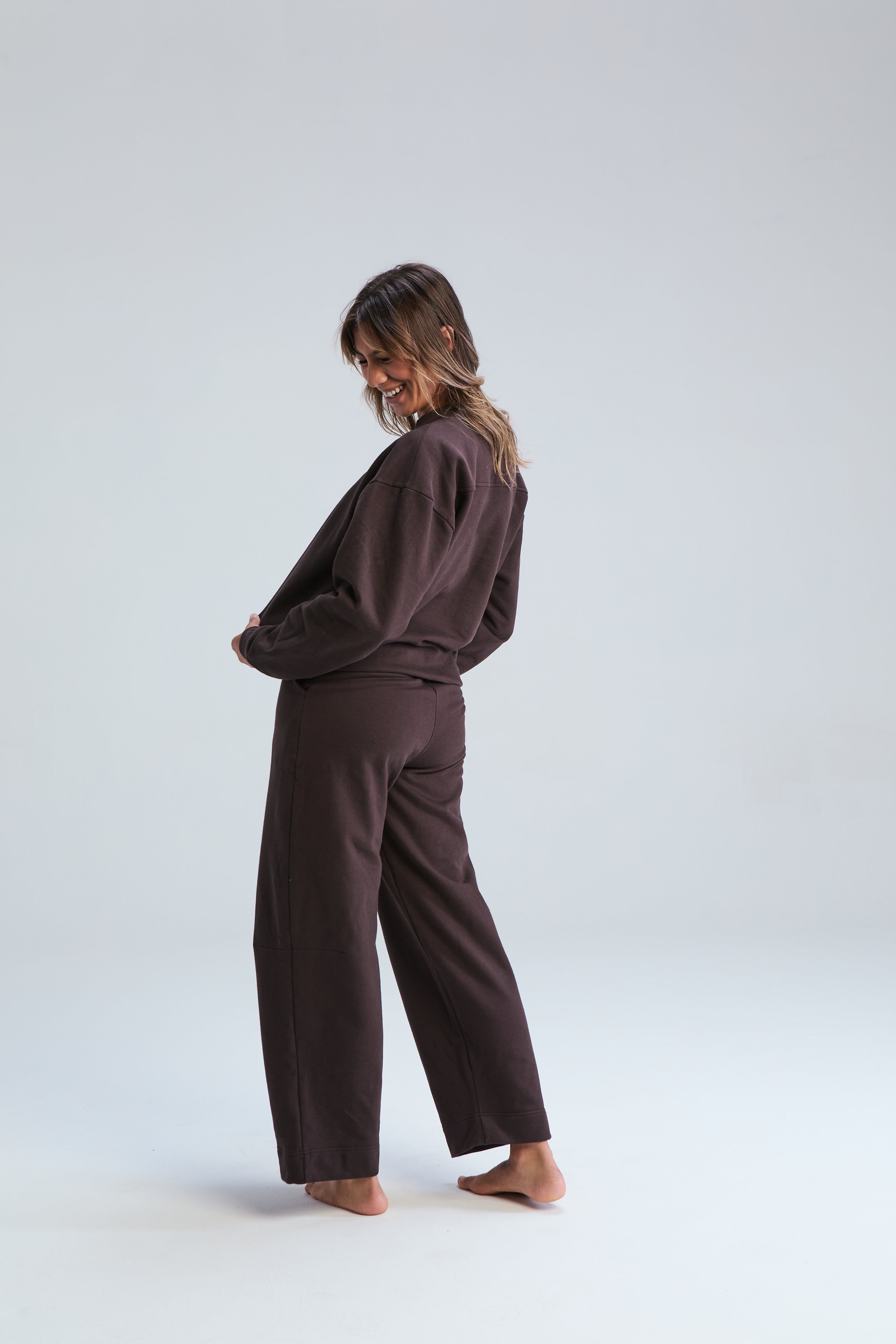 Loungey Track Top - Mocha