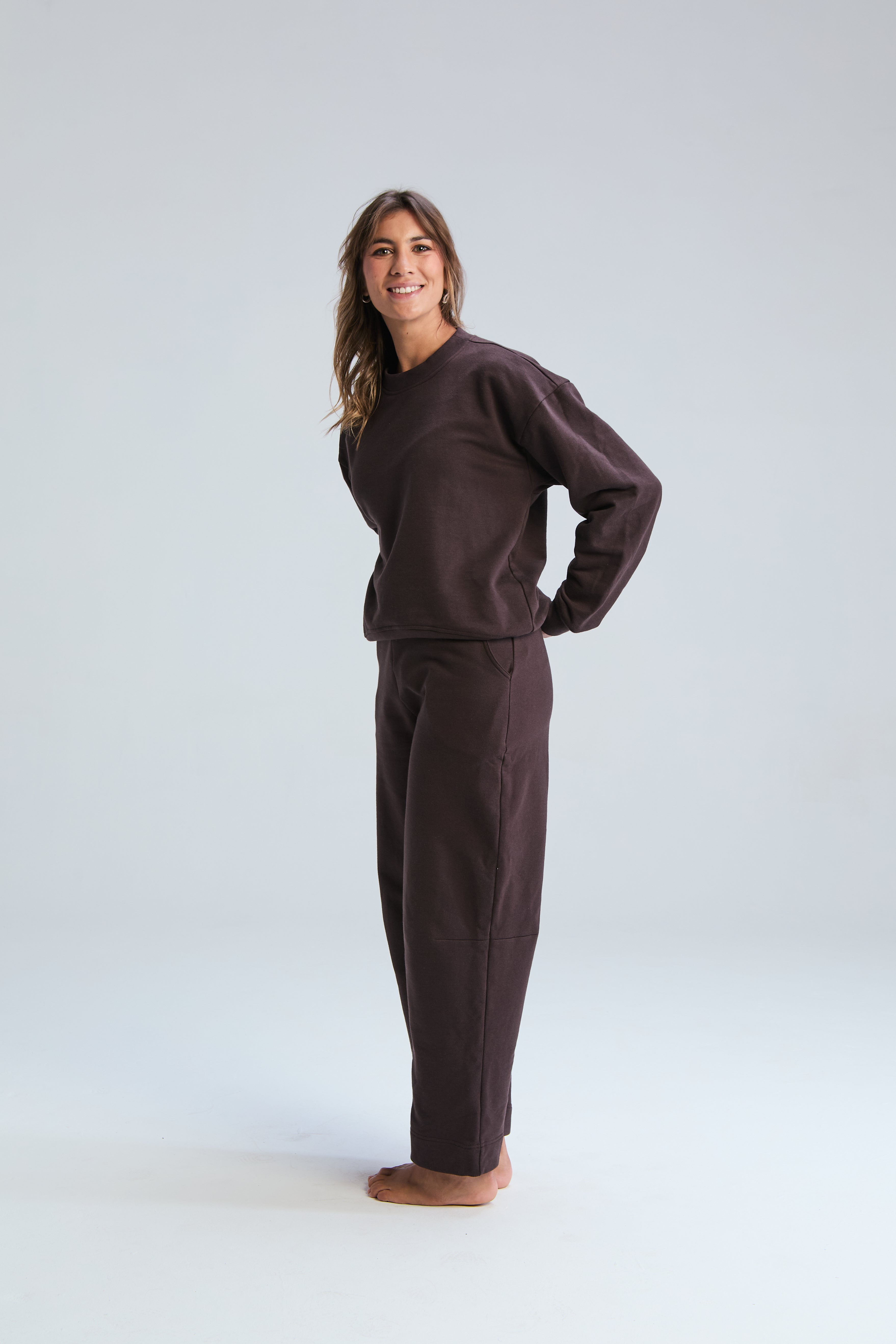 Loungey Track Top - Mocha