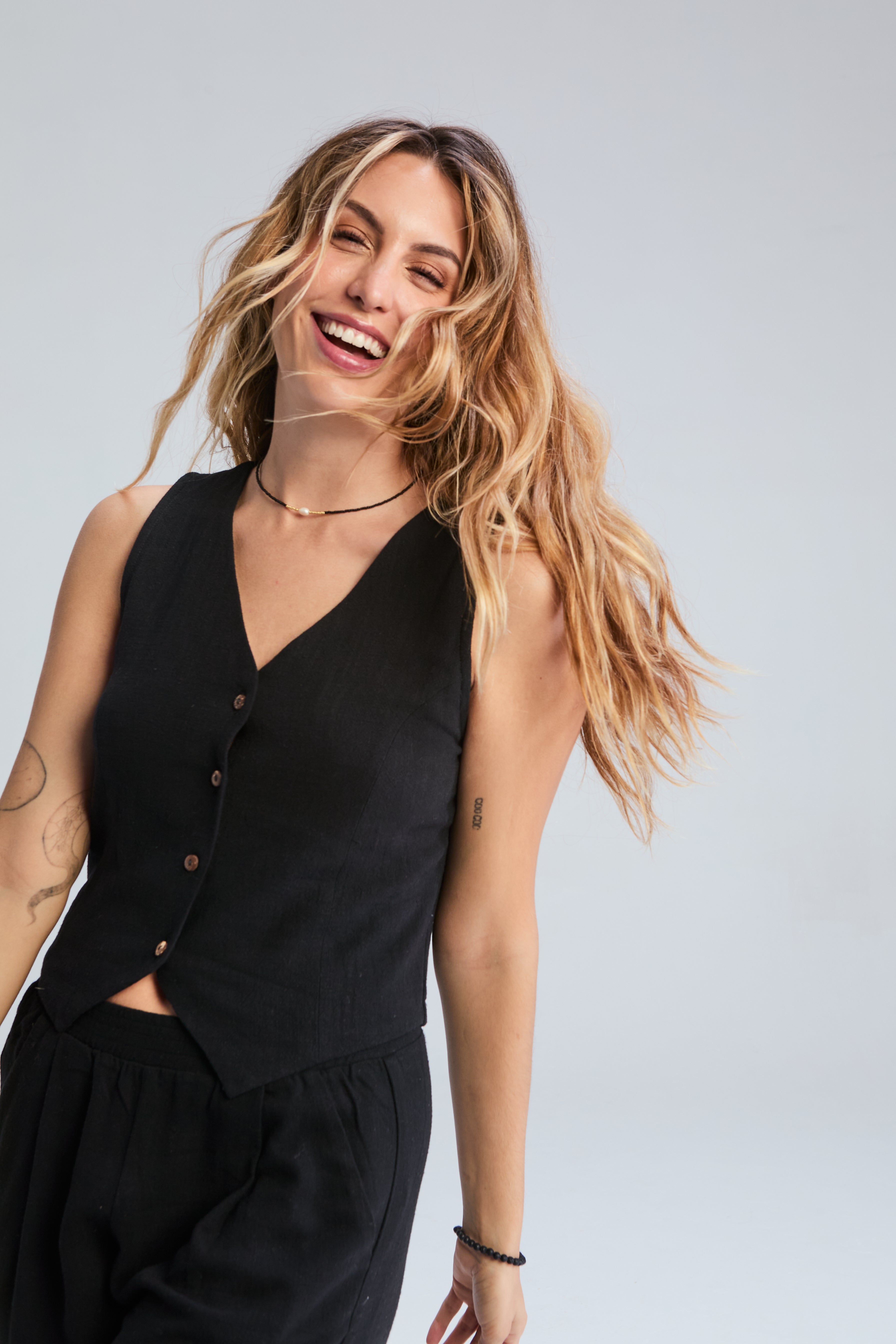 Corfu Waistcoat - Black