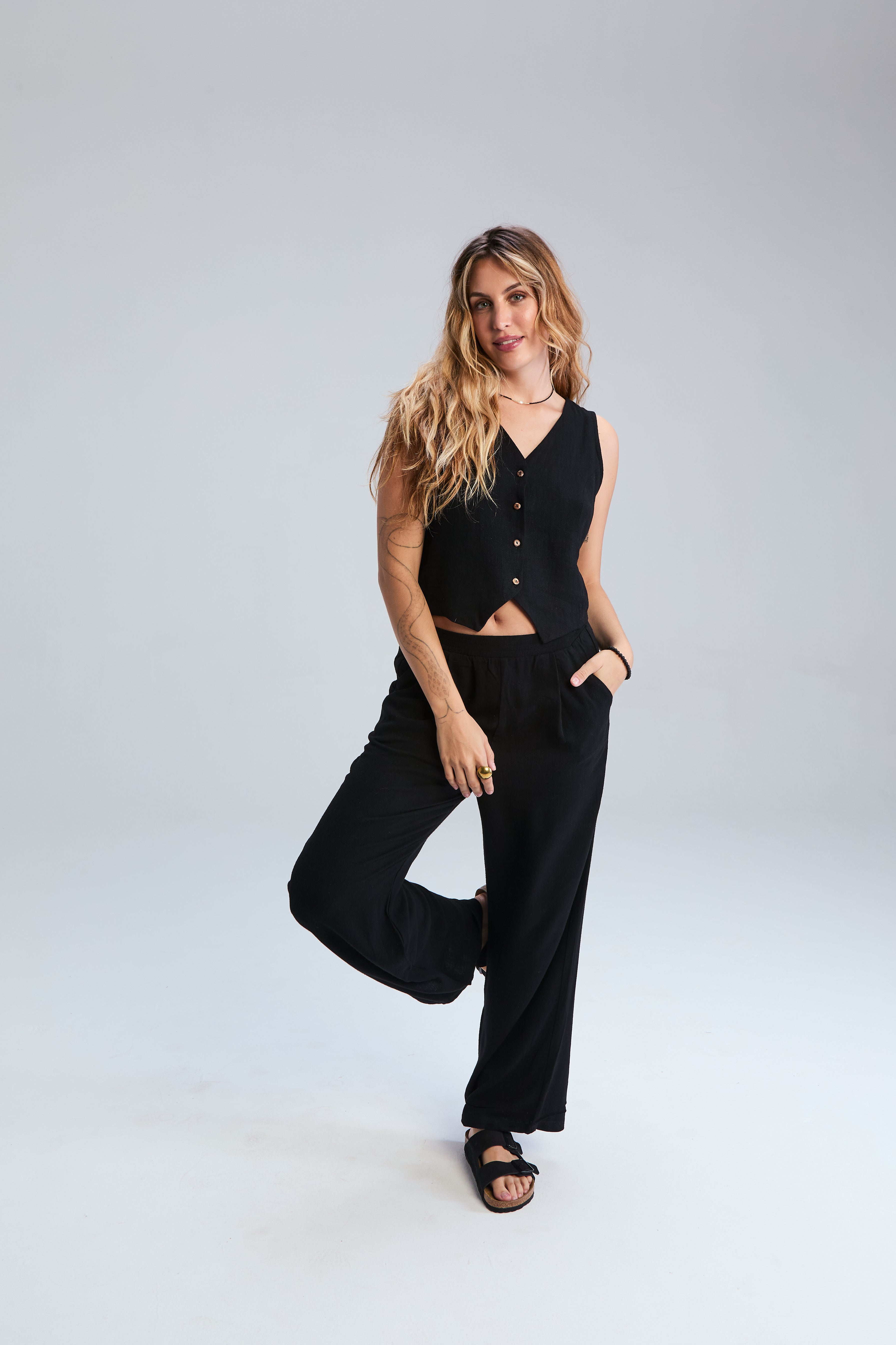 Corfu Waistcoat - Black