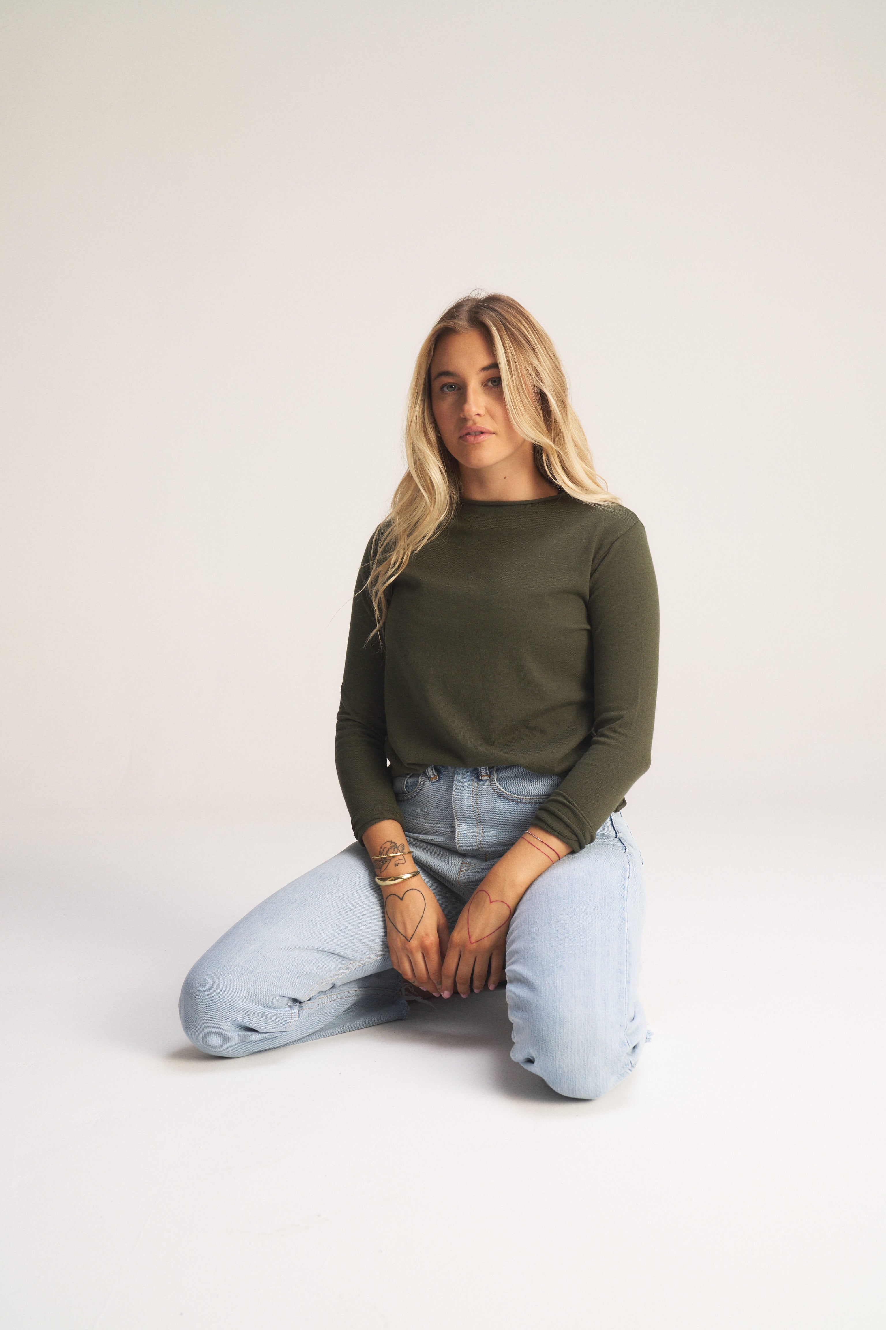 Milan Roller Neck Jumper - Sage