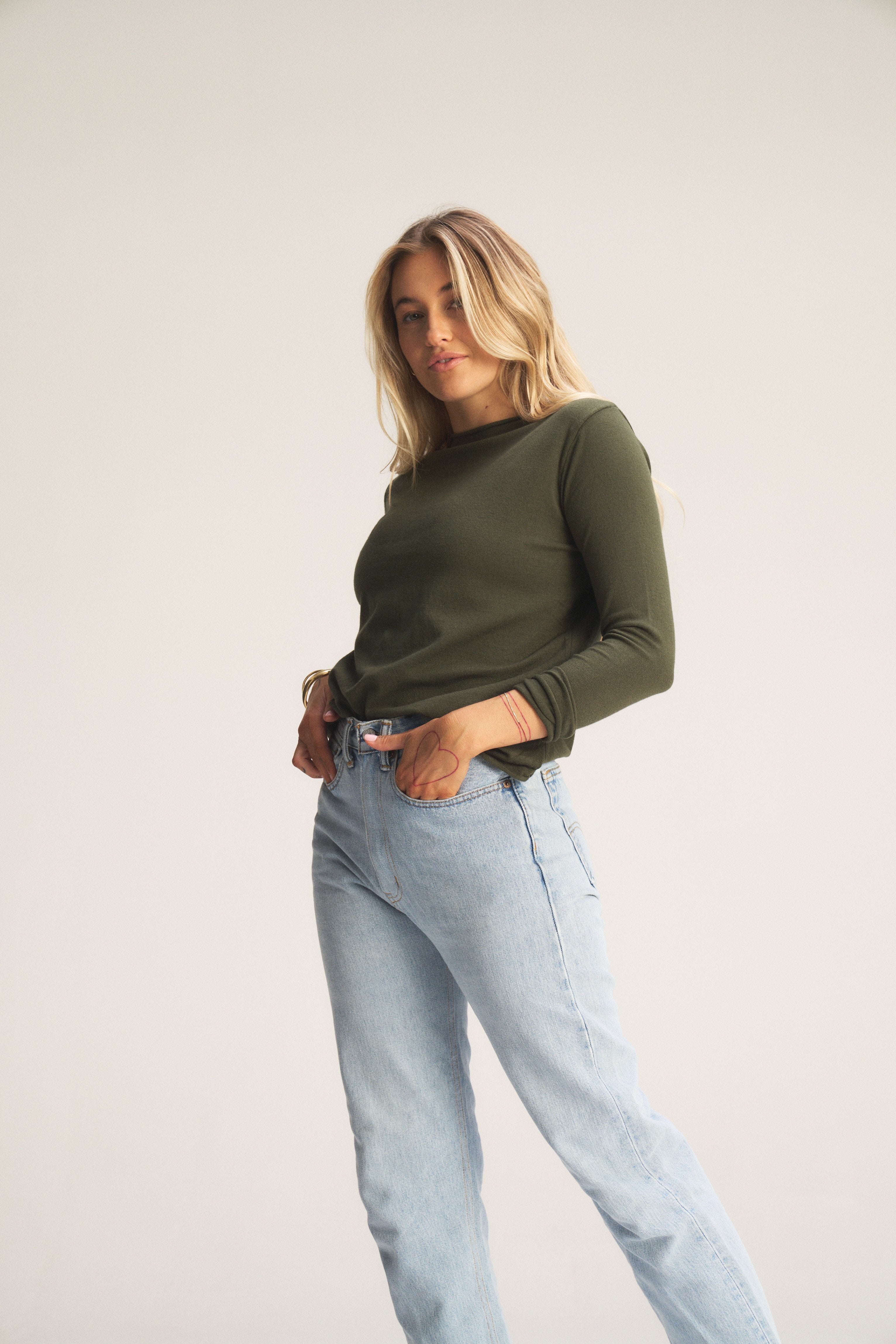 Milan Roller Neck Jumper - Sage