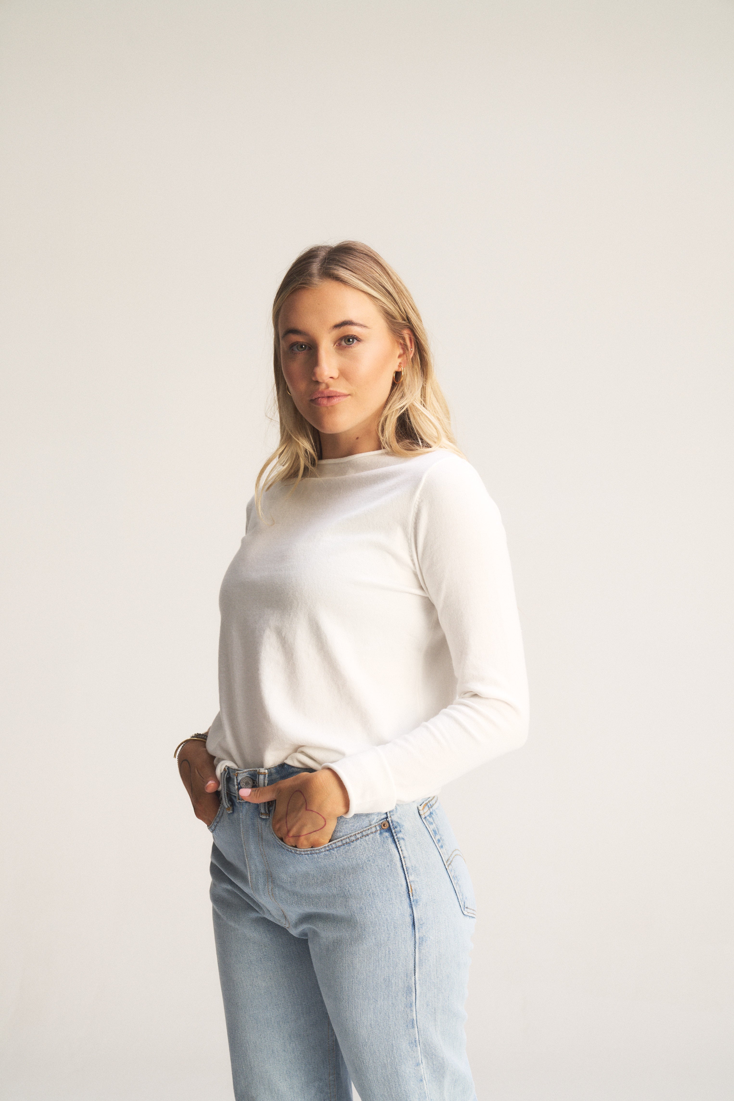 Milan Roller Neck Jumper - Milk