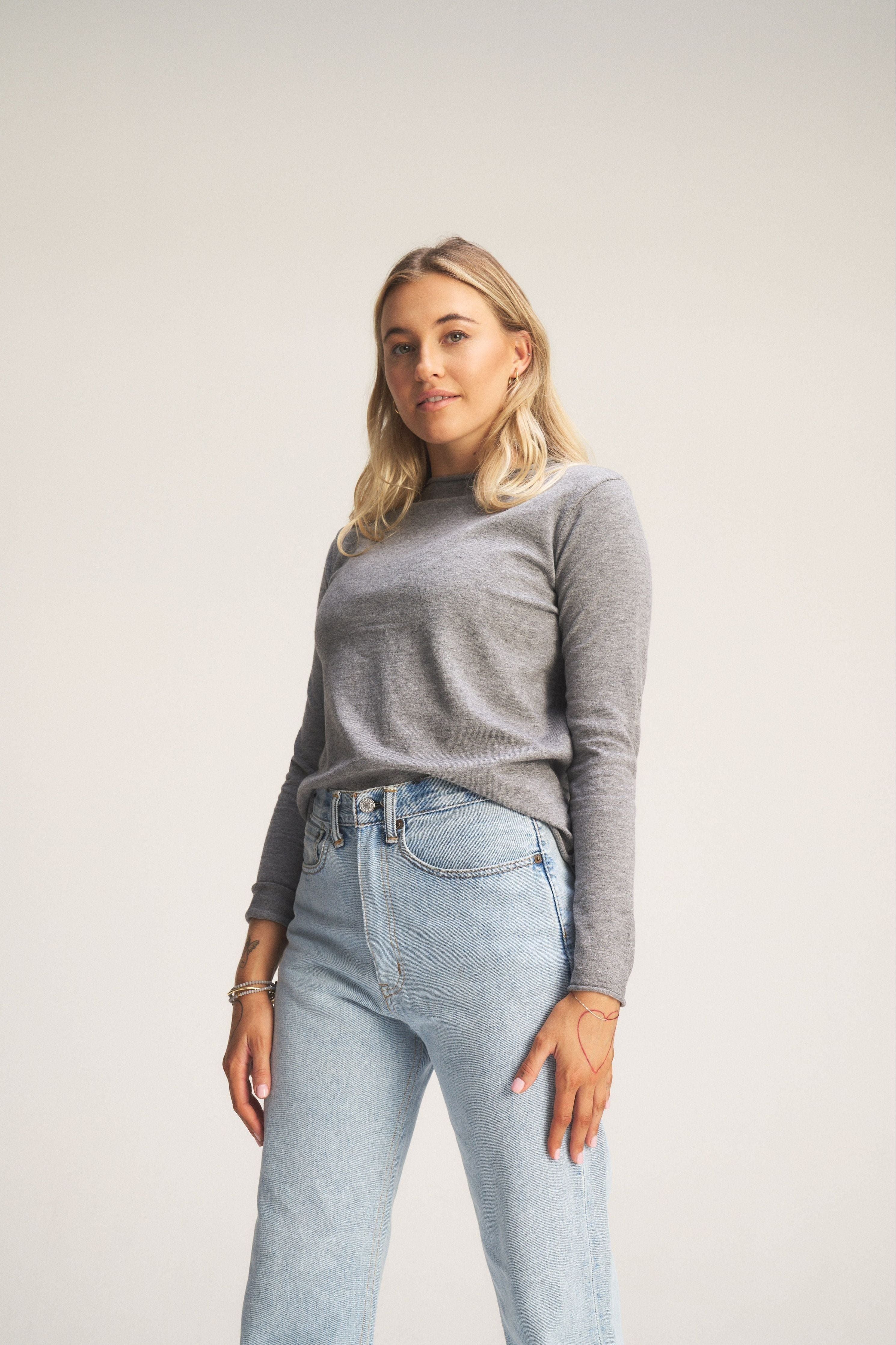 Milan Roller Neck Jumper - Grey