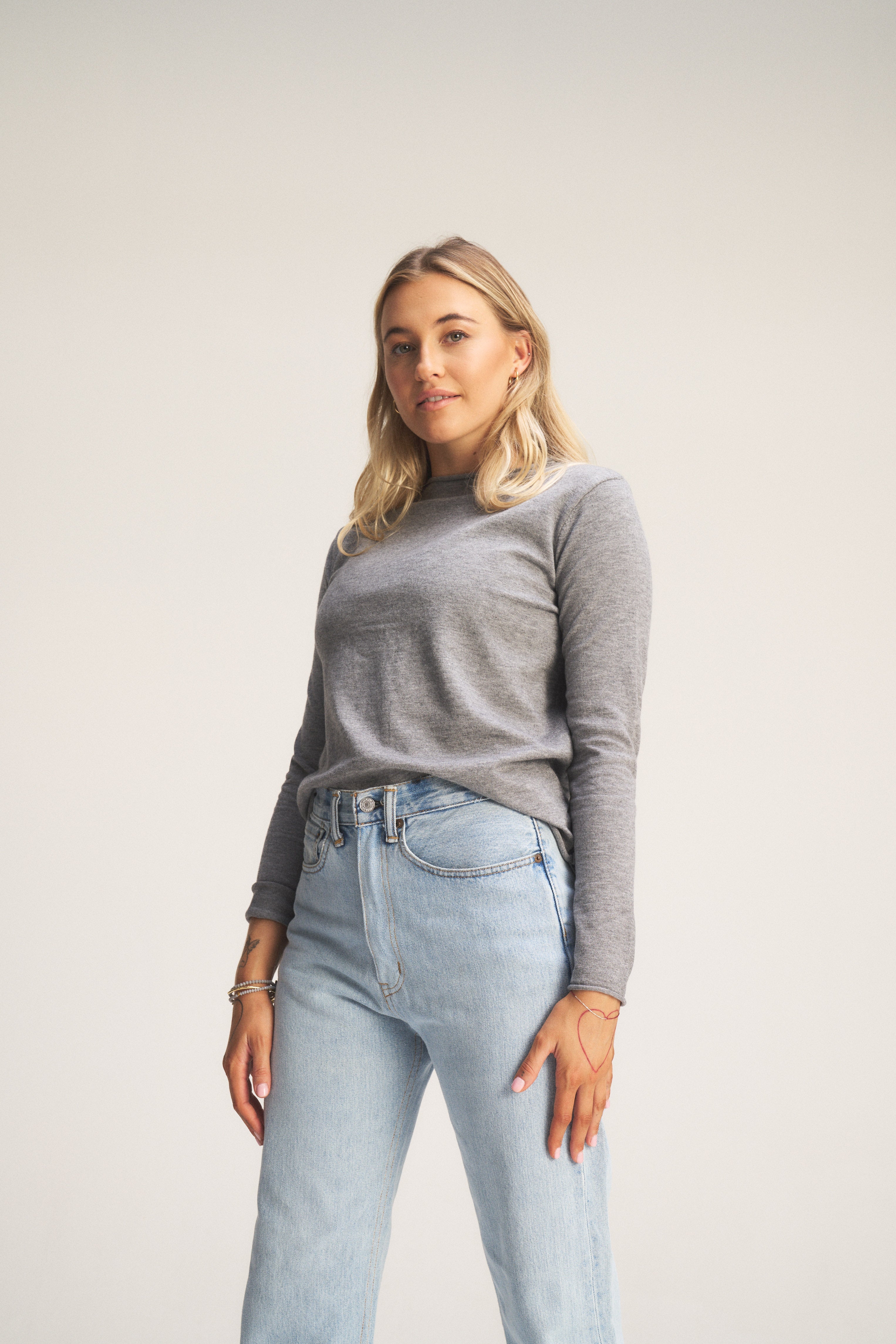 Milan Roller Neck Jumper - Grey