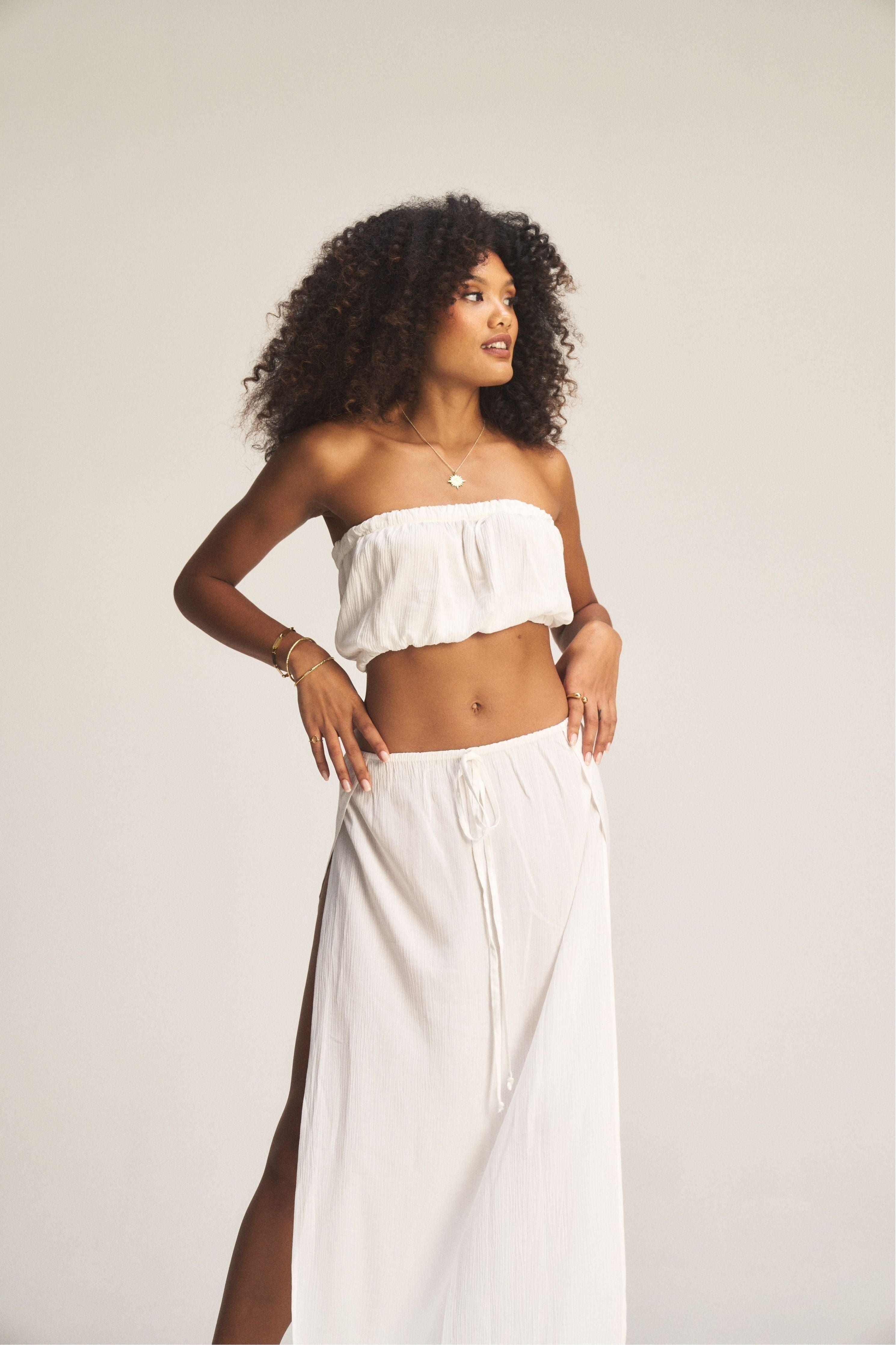 Canggu Crop Bandeau - Milk