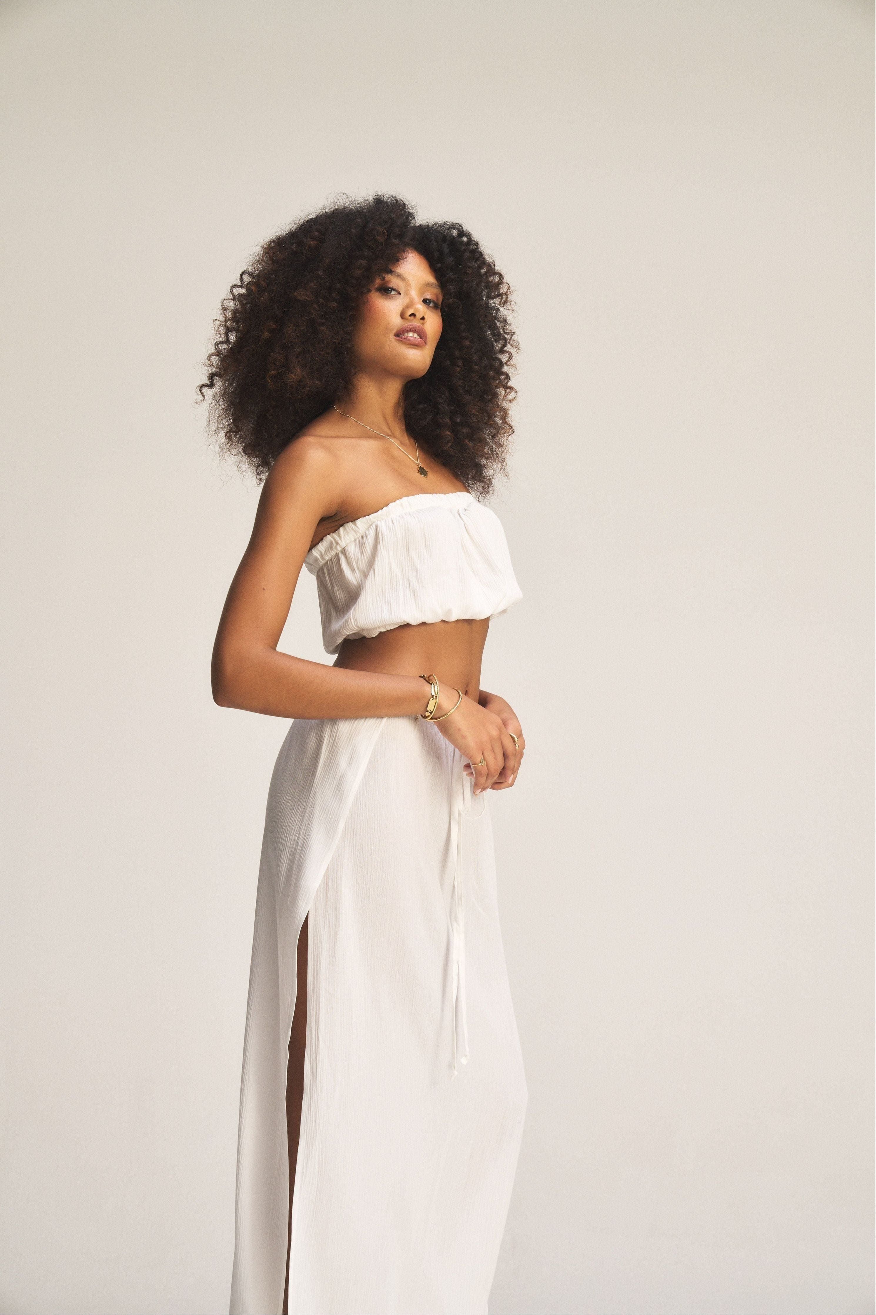 Canggu Crop Bandeau - Milk