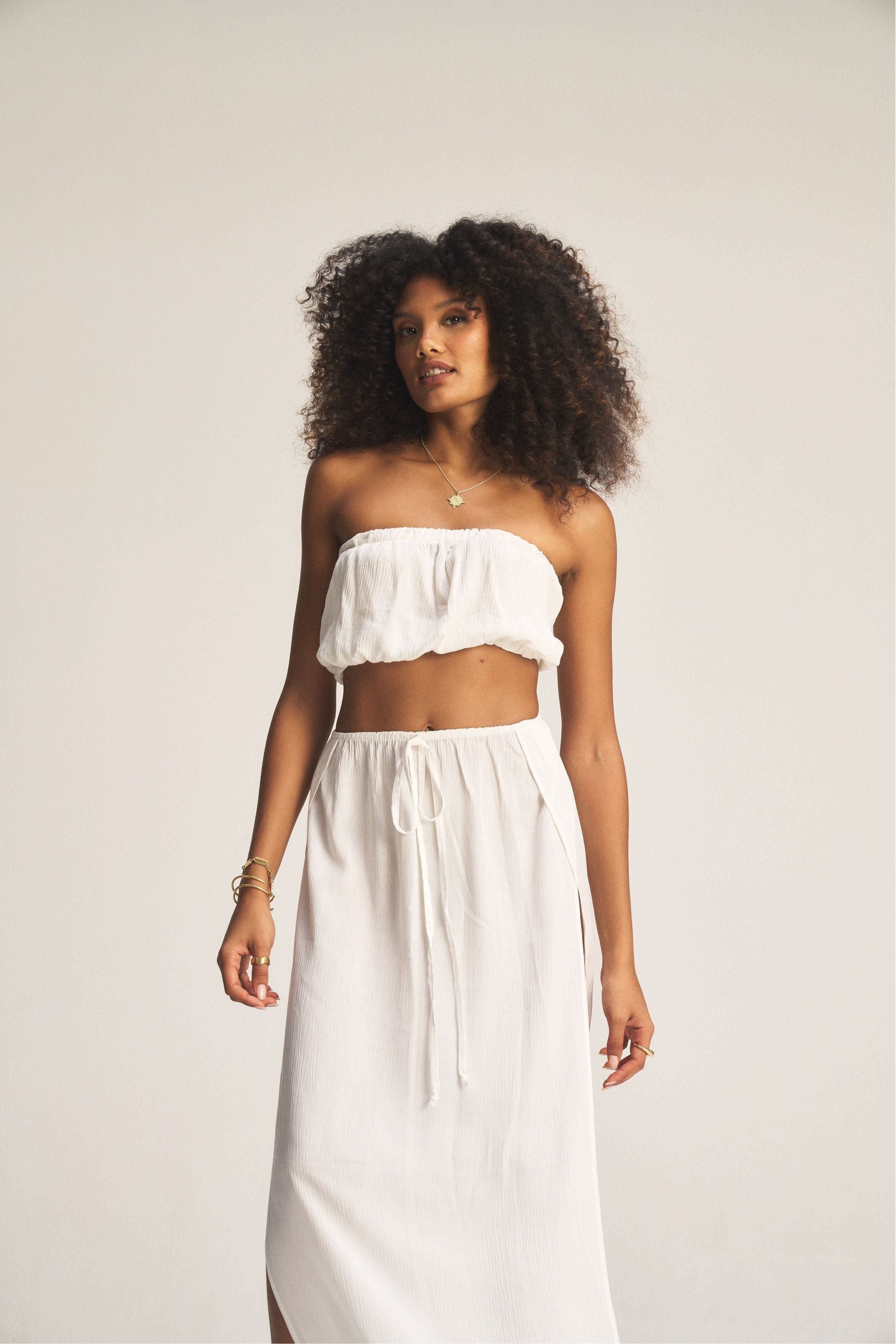 Canggu Crop Bandeau - Milk