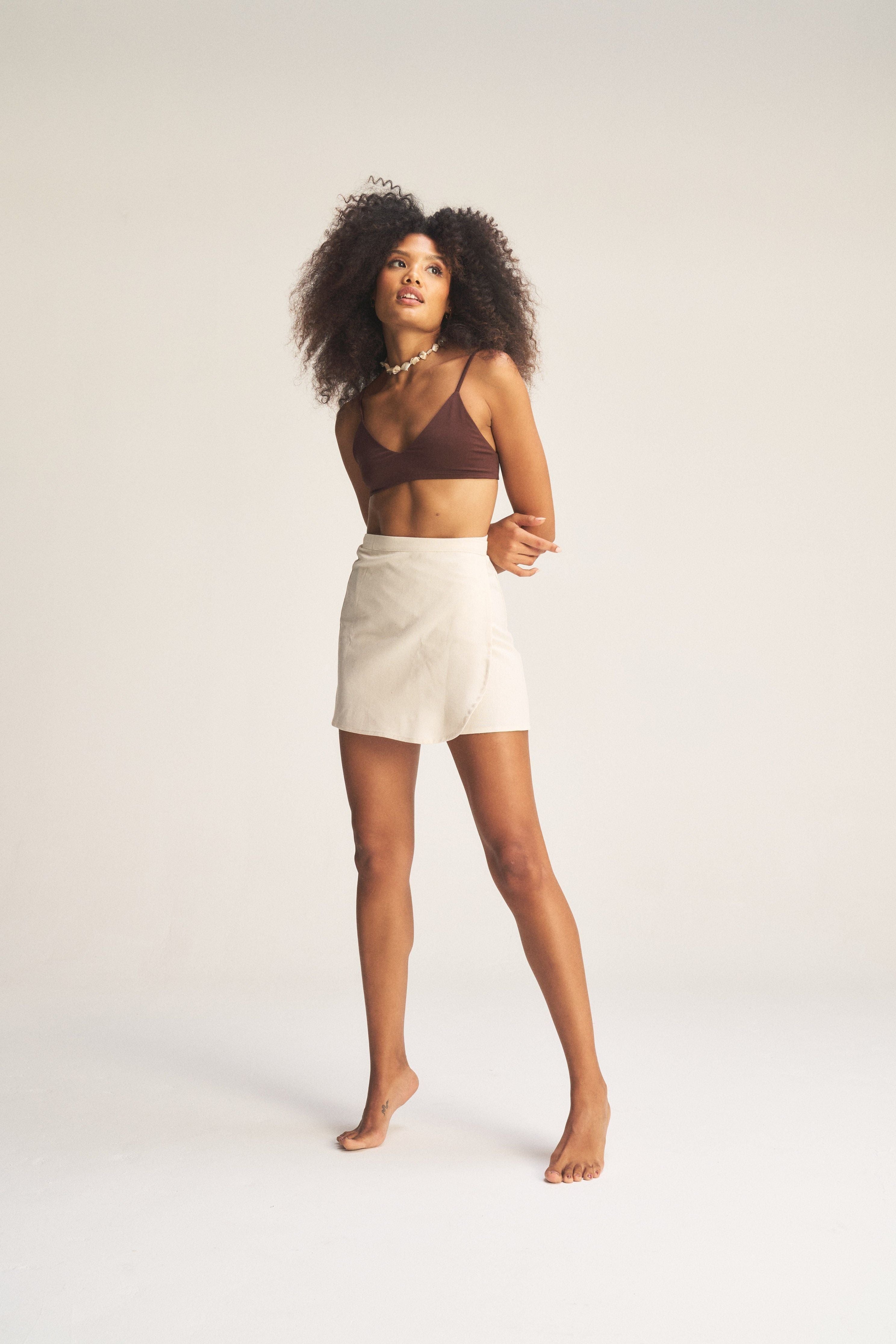 Cali Wrap Skirt - Oat