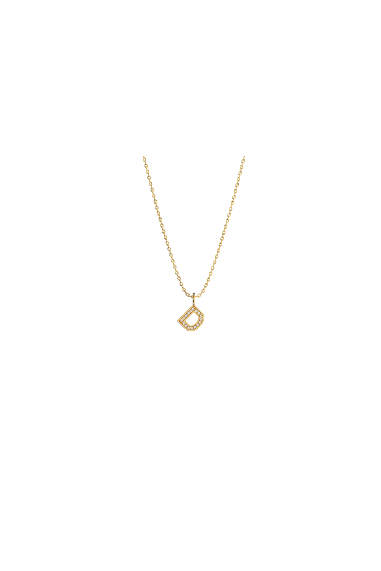 9ct Letter necklace yellow gold  - Personalize