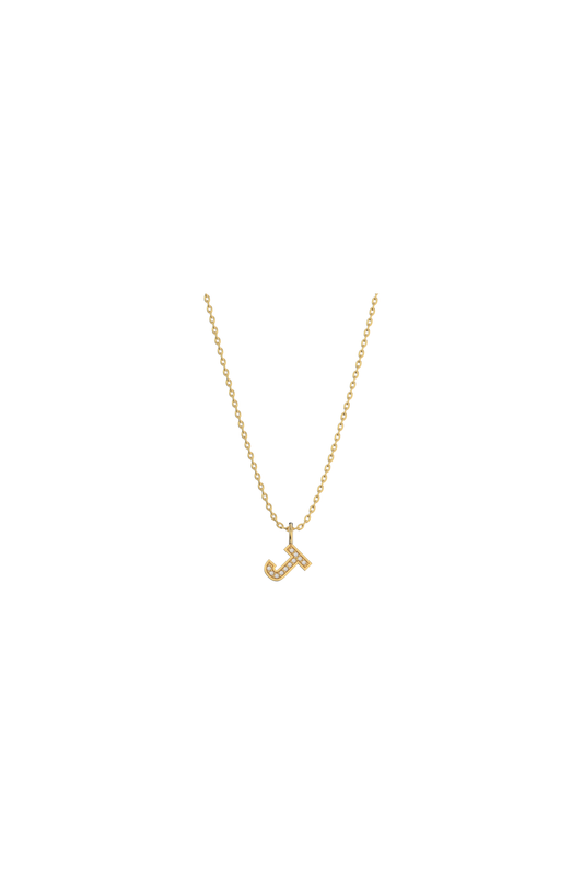 9ct Letter Necklace Yellow Gold
