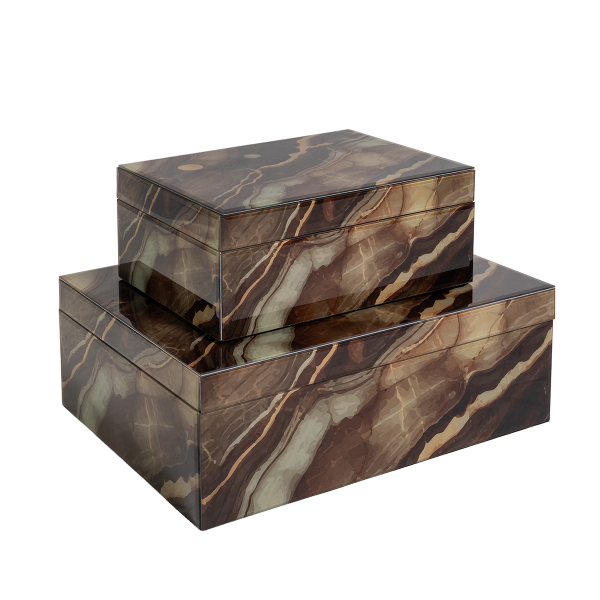 Glass Box Brown Agate
