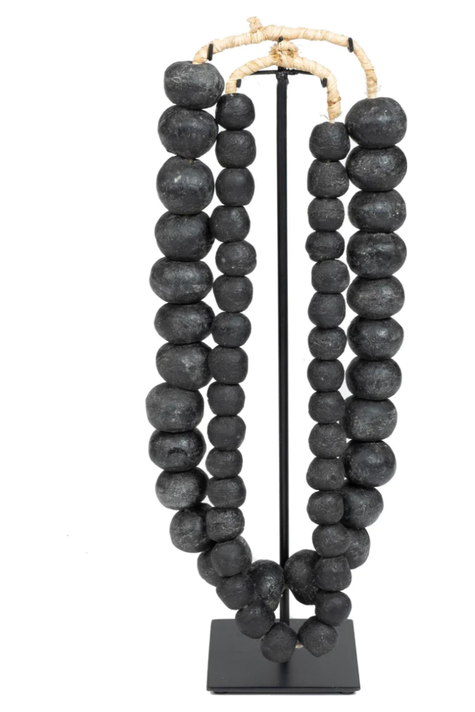 Recycled glass bead decor
