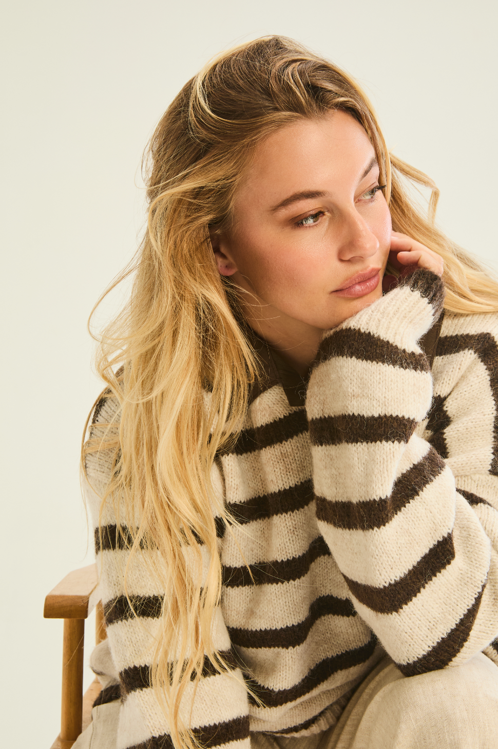 Lagoona Stripe V Neck Jumper