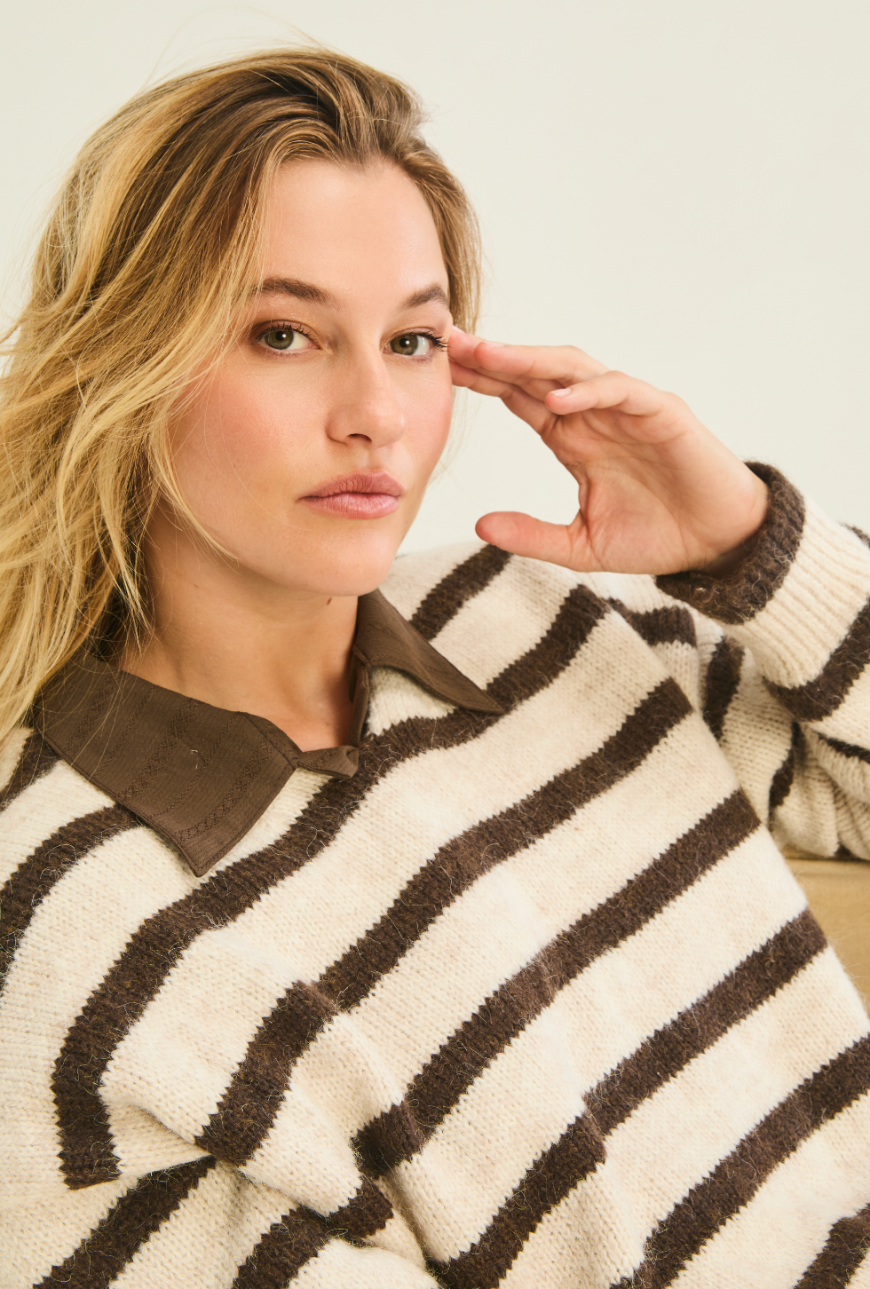 Lagoona Stripe V Neck Jumper