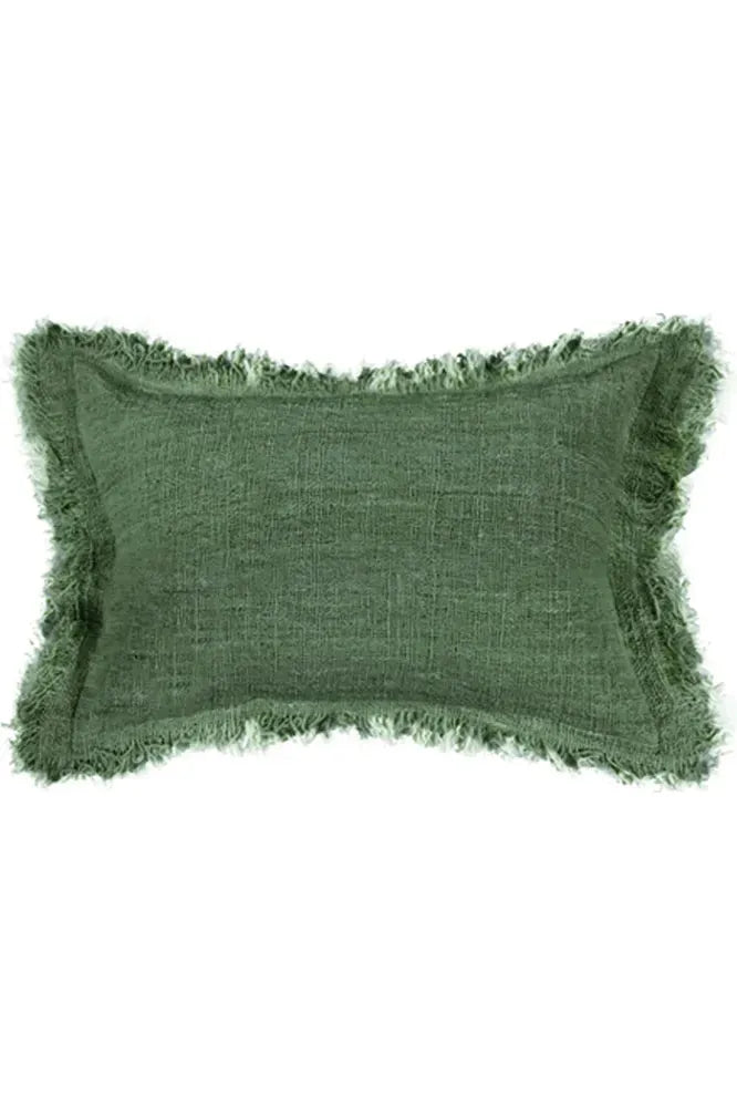 Sage cotton cushion long